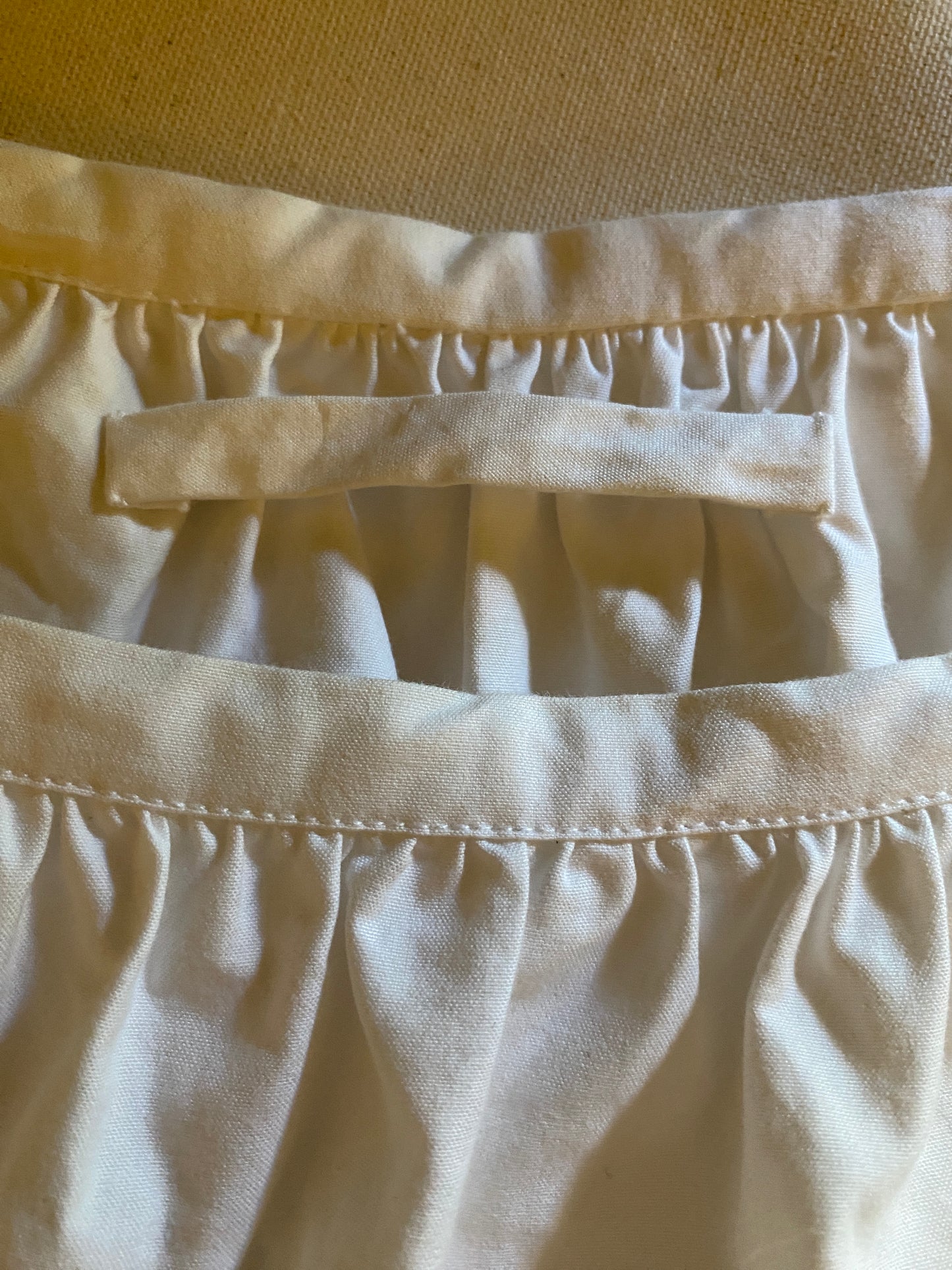 Egg Trading White Cotton Long Sleeve Smock Dress