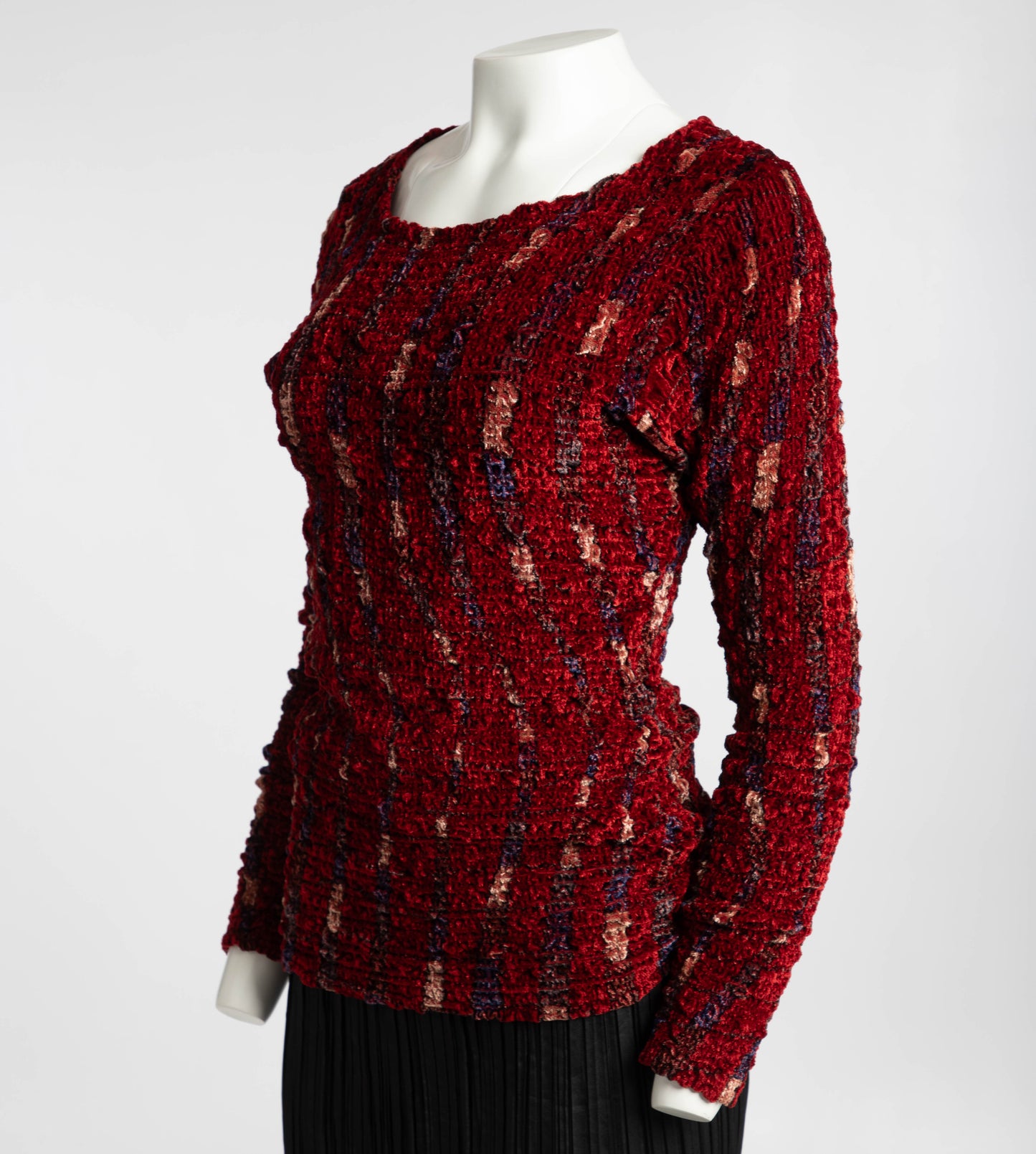 Georgina Von Etzdorf Red Hand Printed Art-to-Wear Top