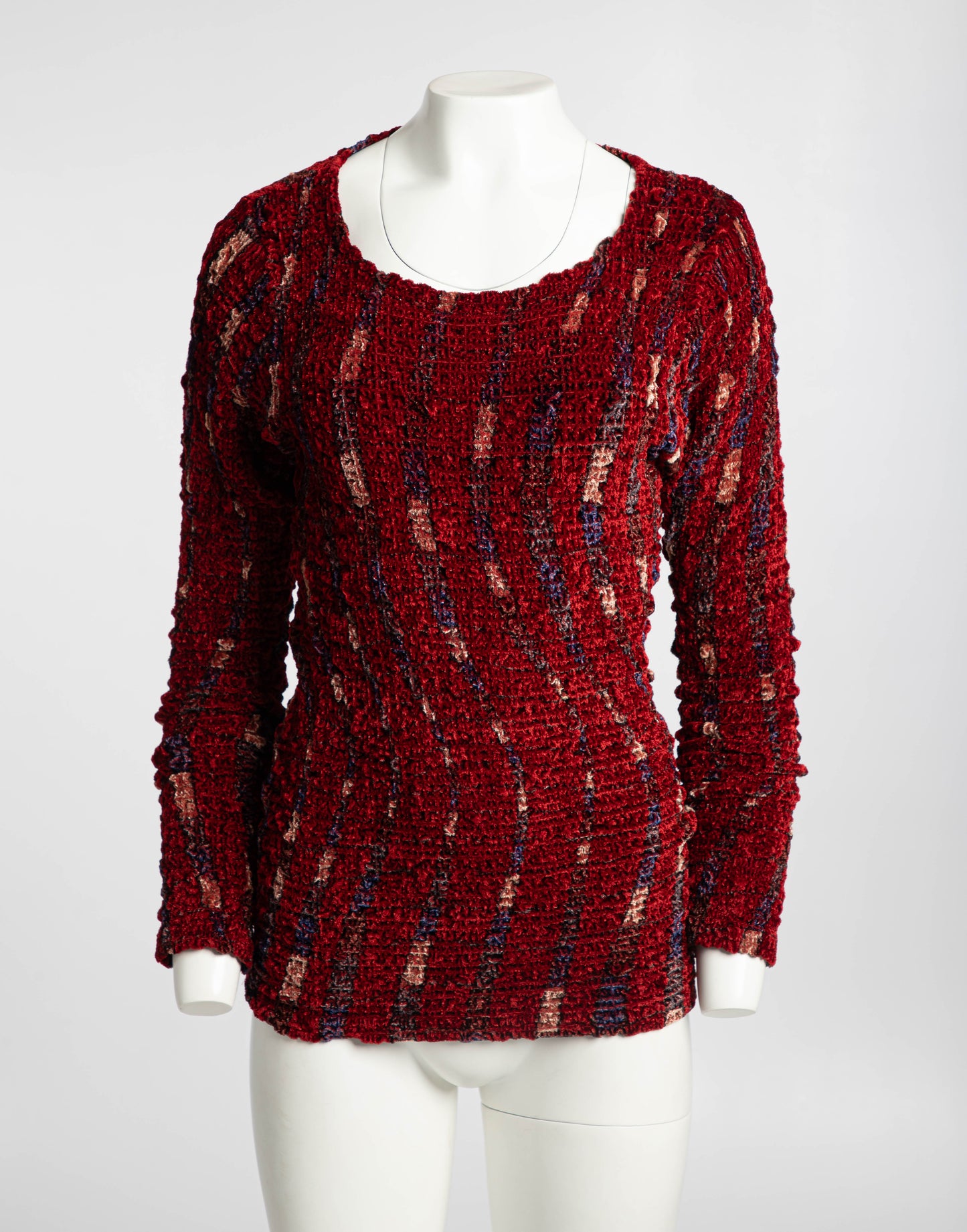 Georgina Von Etzdorf Red Hand Printed Art-to-Wear Top