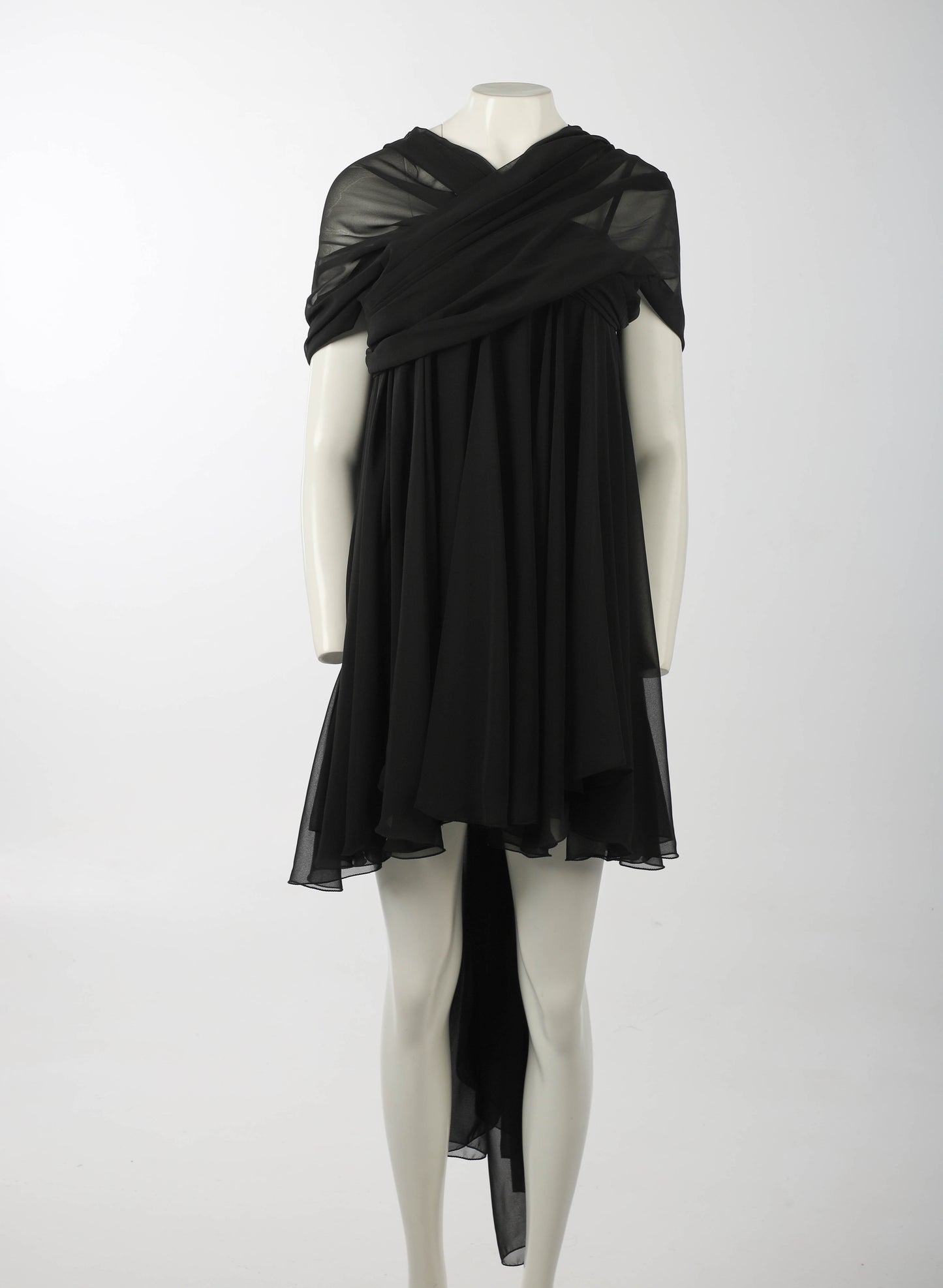 Dolce & Gabbana S/S 1991 Black Dress with Long Scarves