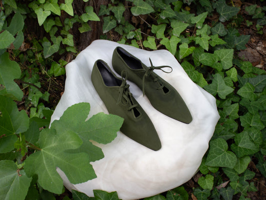Romeo Gigli Casadei 1990 Green Lace Up Shoes