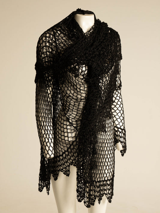 Dolce & Gabbana 1990 Handmade Silk Crochet Cardigan