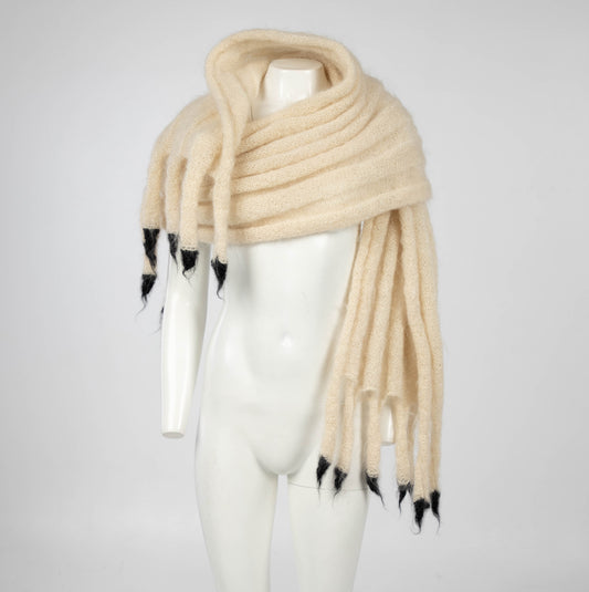 The Hand Knit Company Mohair Ermine Scarf Circa 80s