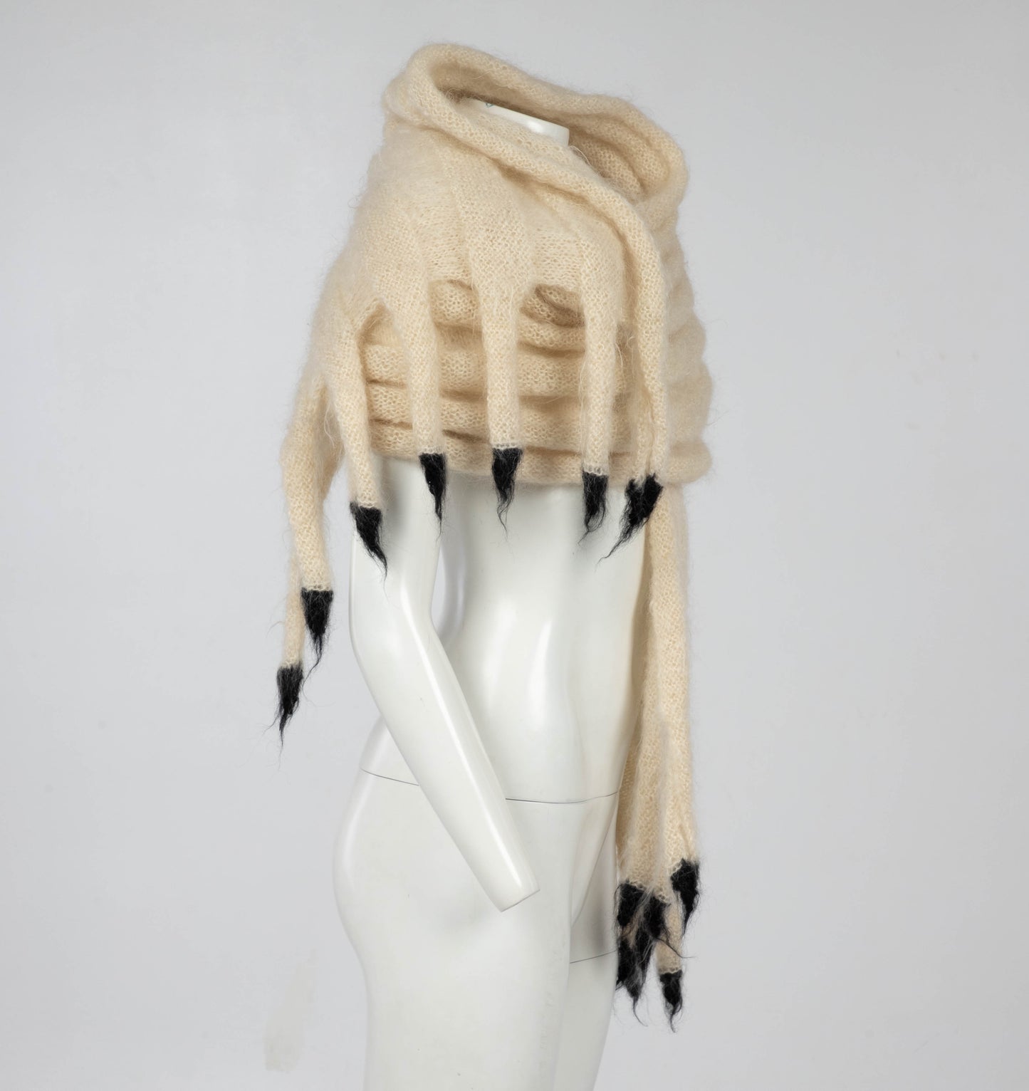 The Hand Knit Company Mohair Ermine Scarf Circa 80s