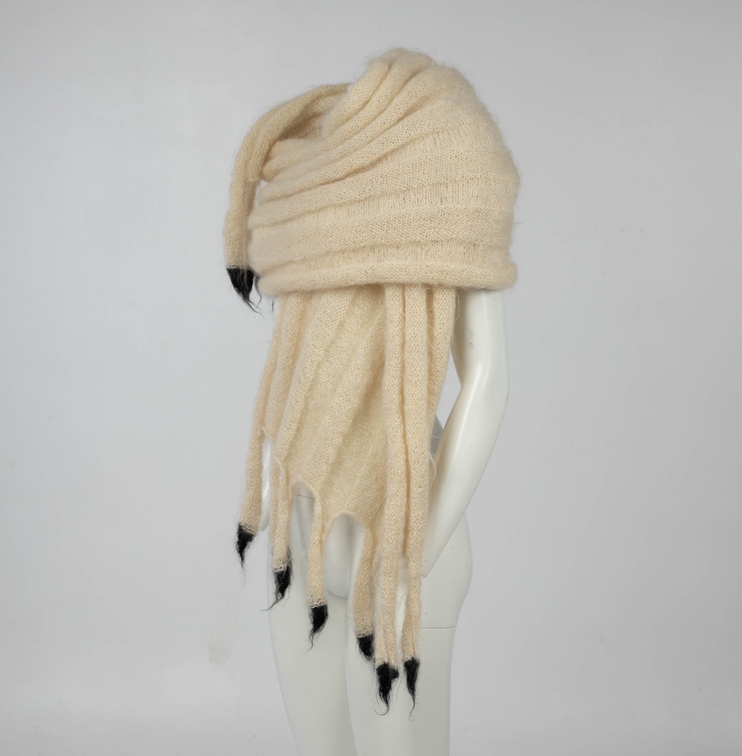 The Hand Knit Company Mohair Ermine Scarf Circa 80s