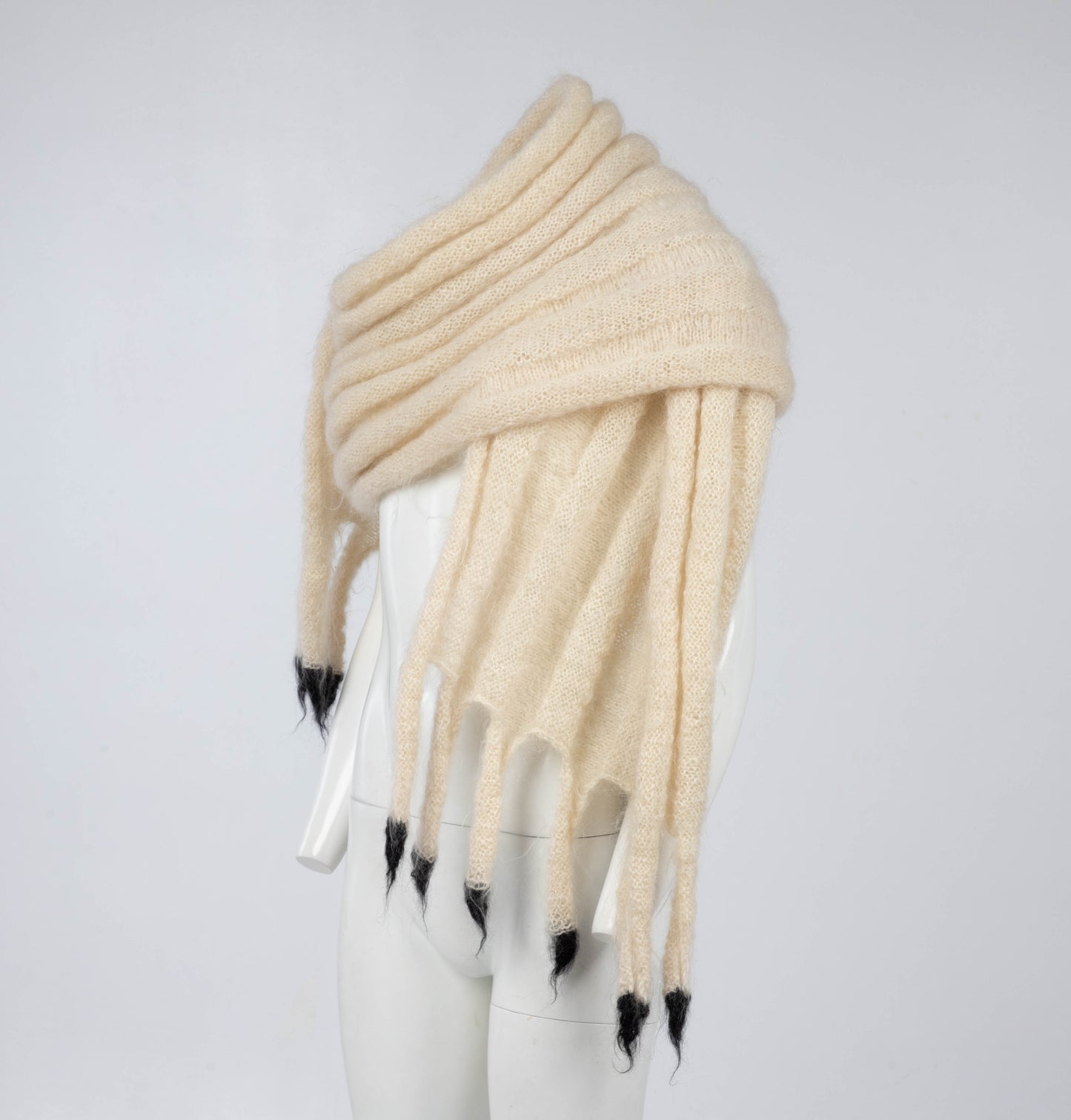 The Hand Knit Company Mohair Ermine Scarf Circa 80s