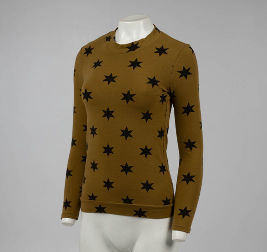 Pam Hogg 1990 Green Star Print Top