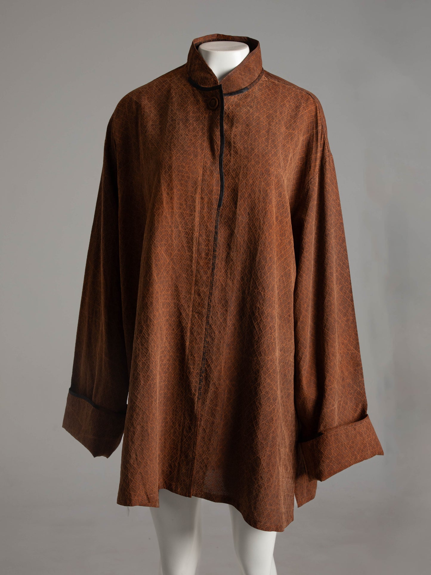 Sophie Hong Brown Mud Silk Jacket