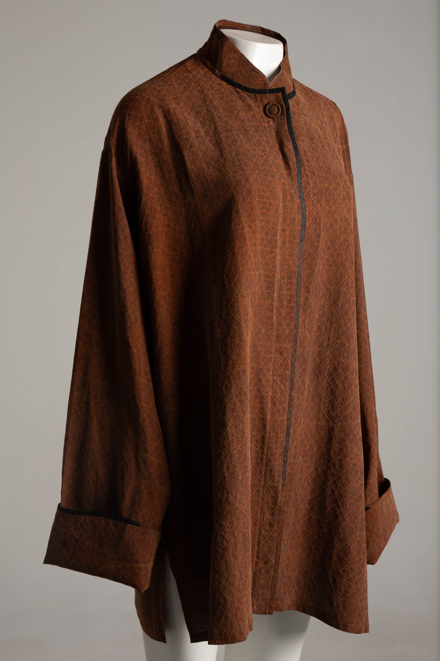 Sophie Hong Brown Mud Silk Jacket