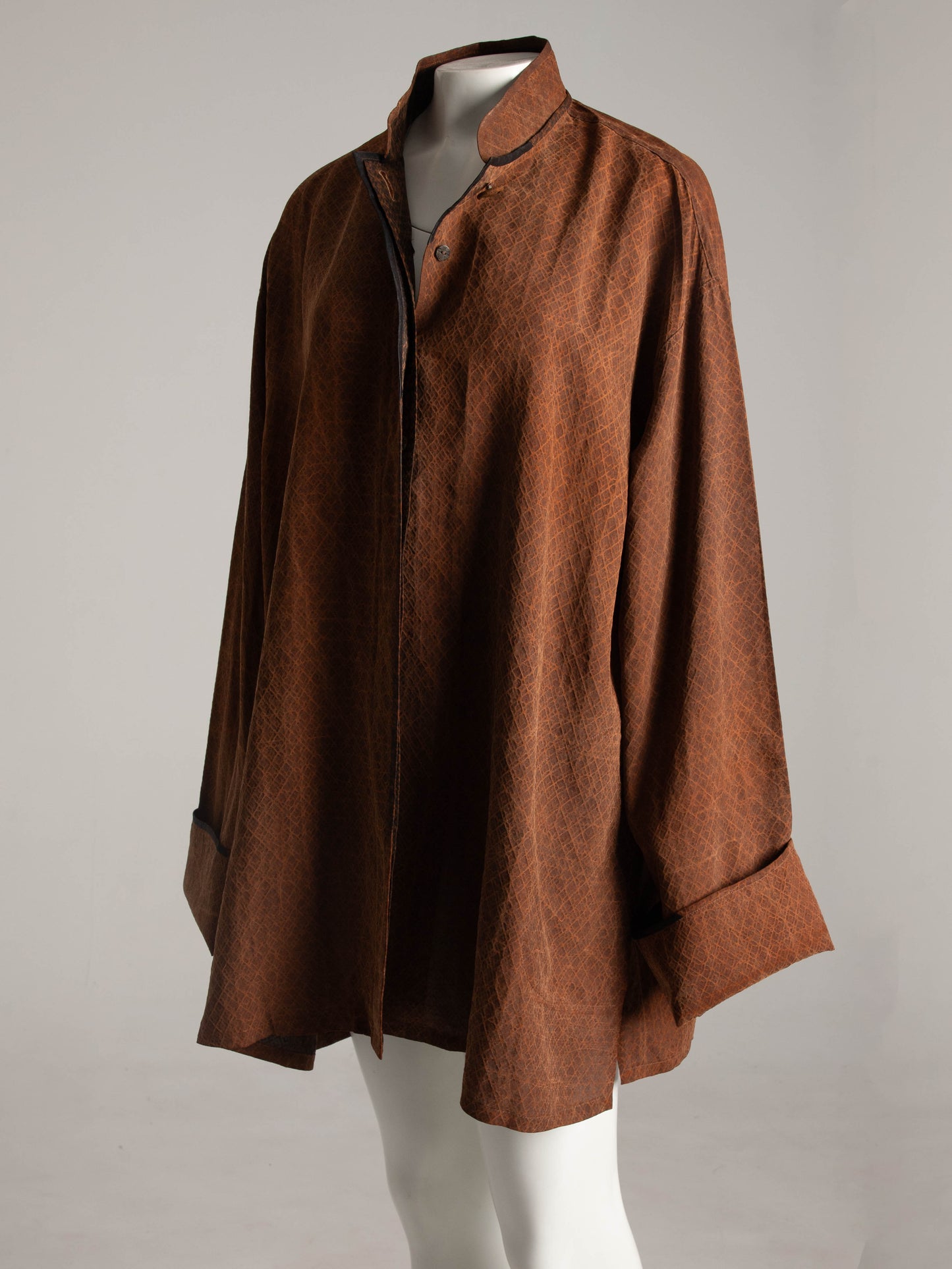 Sophie Hong Brown Mud Silk Jacket