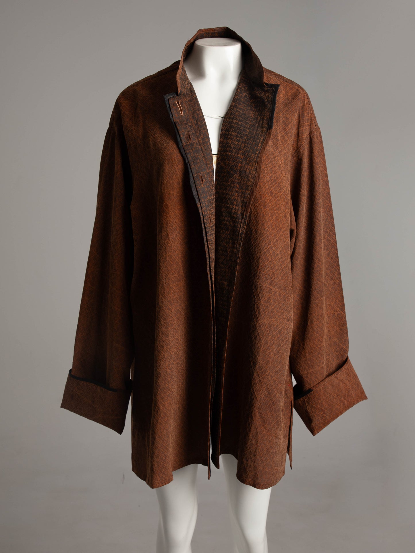 Sophie Hong Brown Mud Silk Jacket