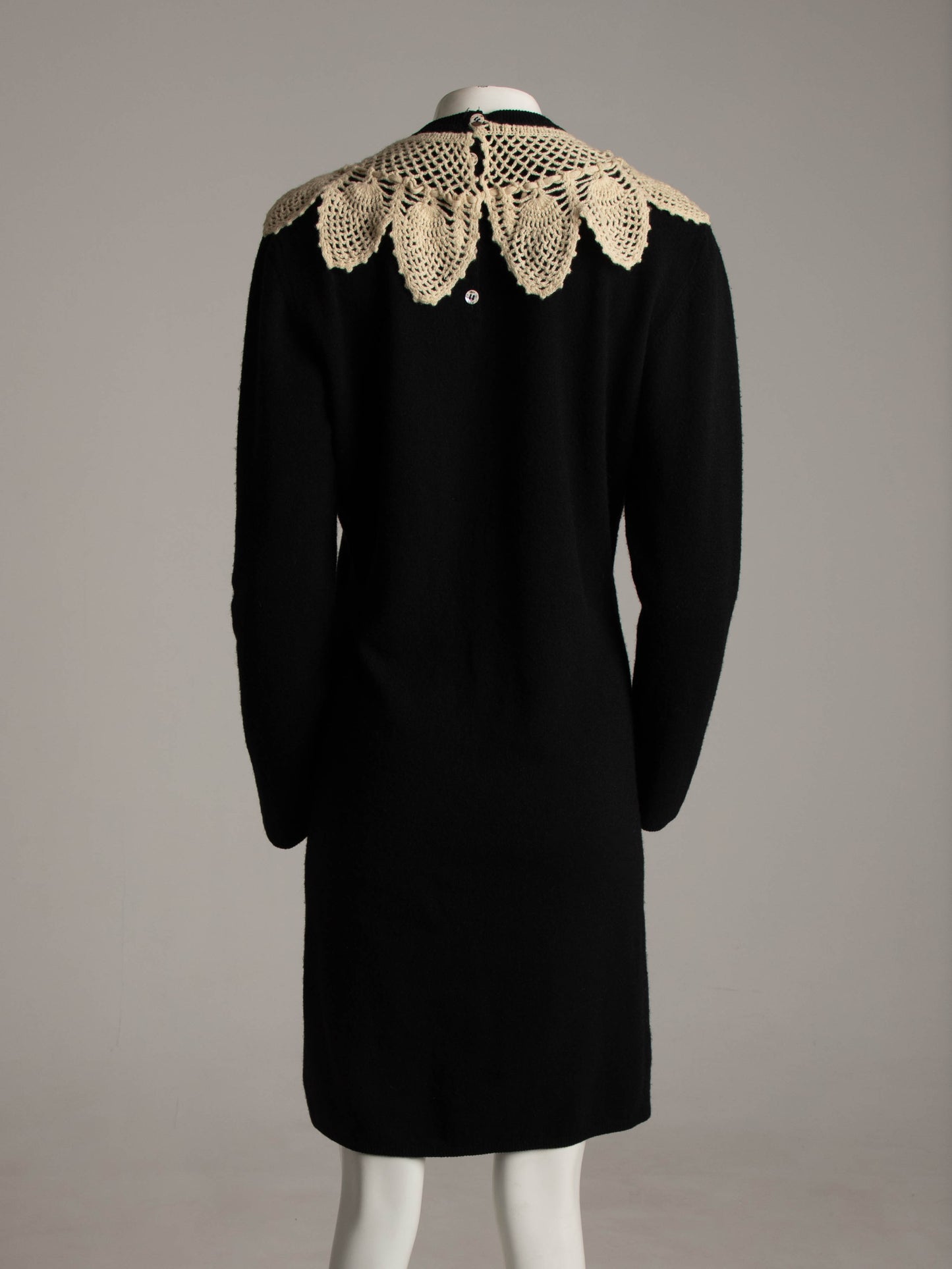 Pour Toi Miss Deanna A/W 1987 Crochet Collar Knit Dress