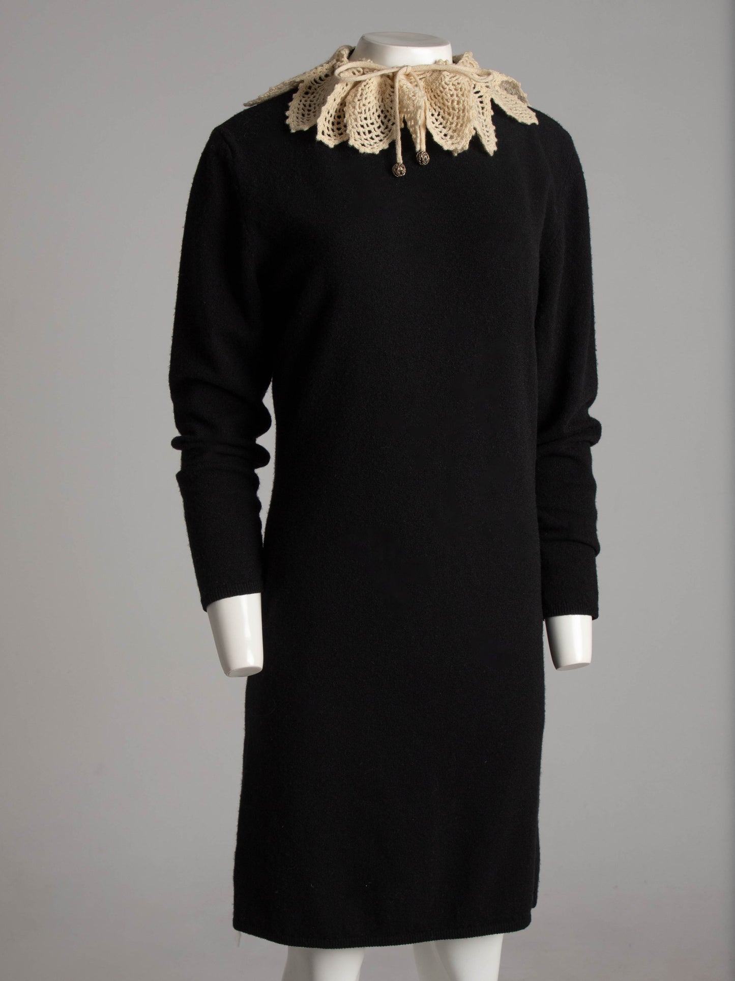 Pour Toi Miss Deanna A/W 1987 Crochet Collar Knit Dress