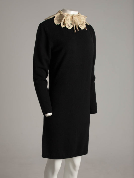 Pour Toi Miss Deanna A/W 1987 Crochet Collar Knit Dress