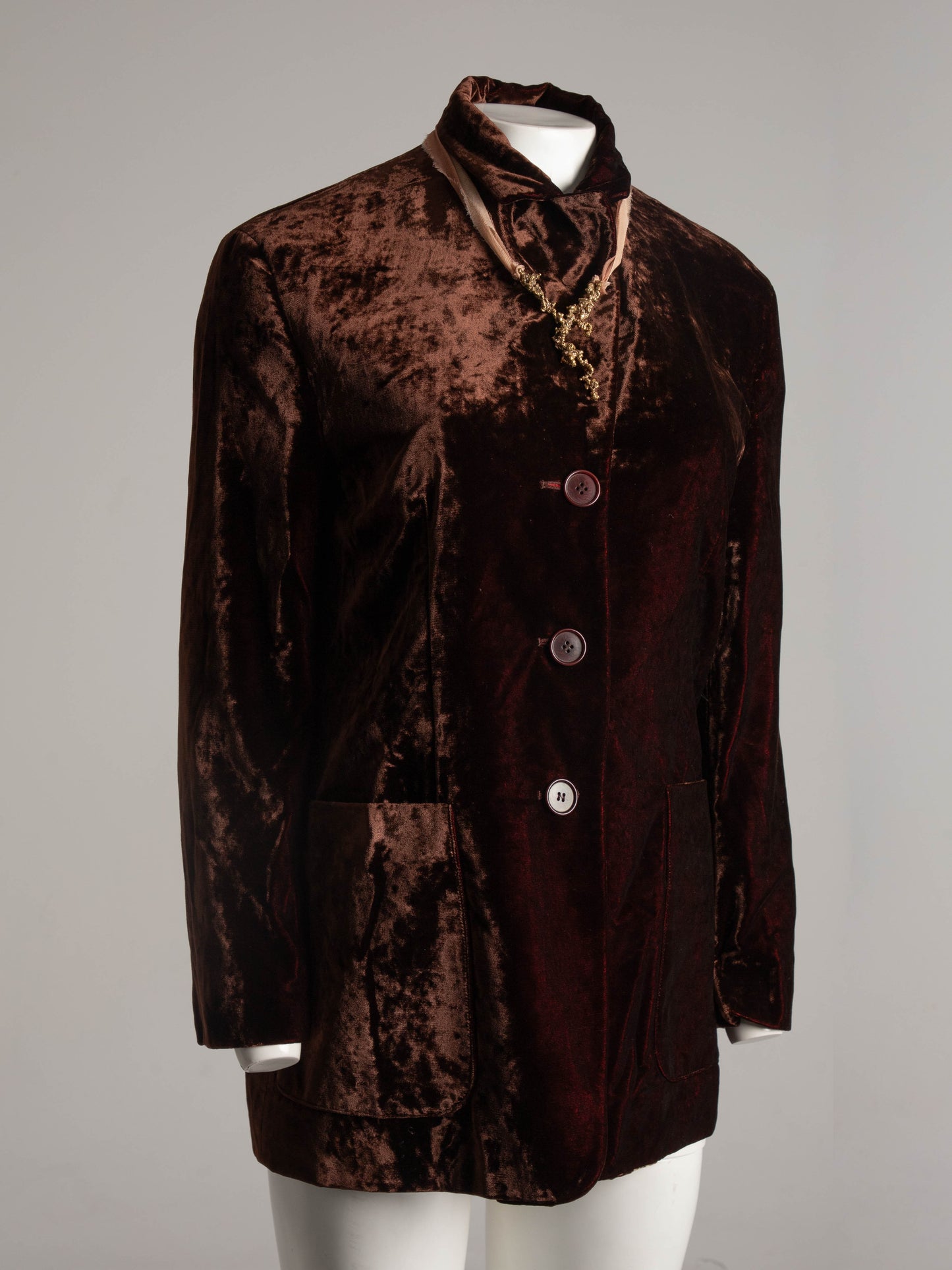 Callaghan Romeo Gigli Era 1994 Brown Velvet Blazer