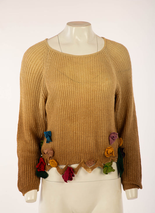 Cerini Ombre Jumper with Flower Applique