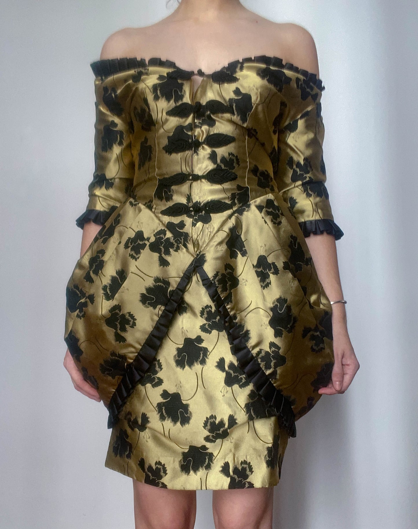 Isabelle Allard Baroque Dress in Gold and Black