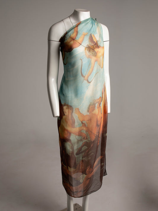 Dolce & Gabbana S/S 1990 Silk Shawl Raphael's 'Triumph of Galatea' Print