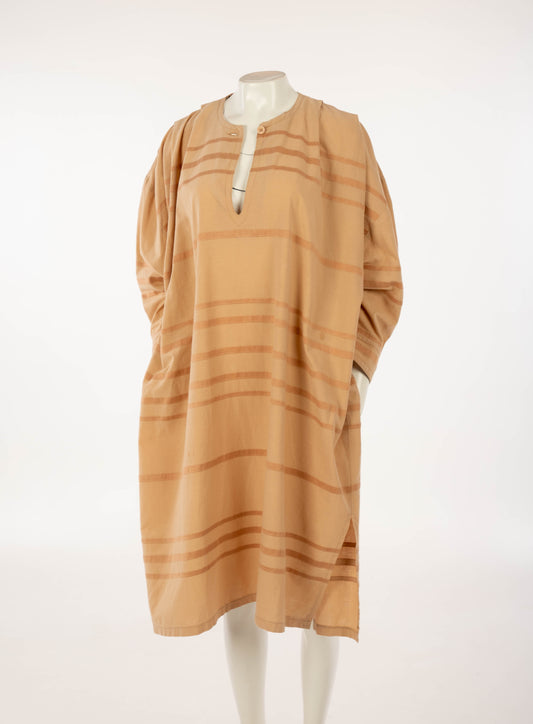 France Andrevie Blush Striped Cotton Smock