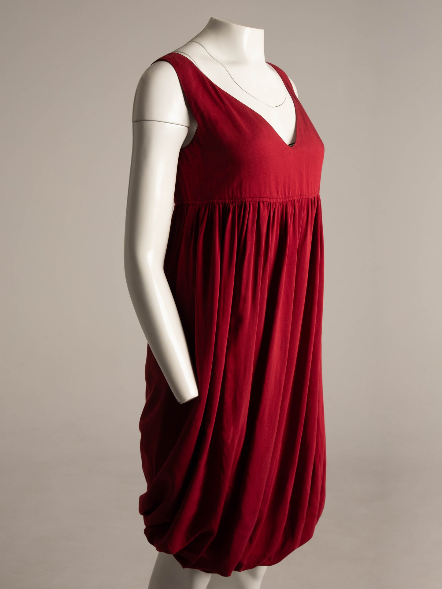 Romeo Gigli - G Gigli Burgundy Puffball Dress
