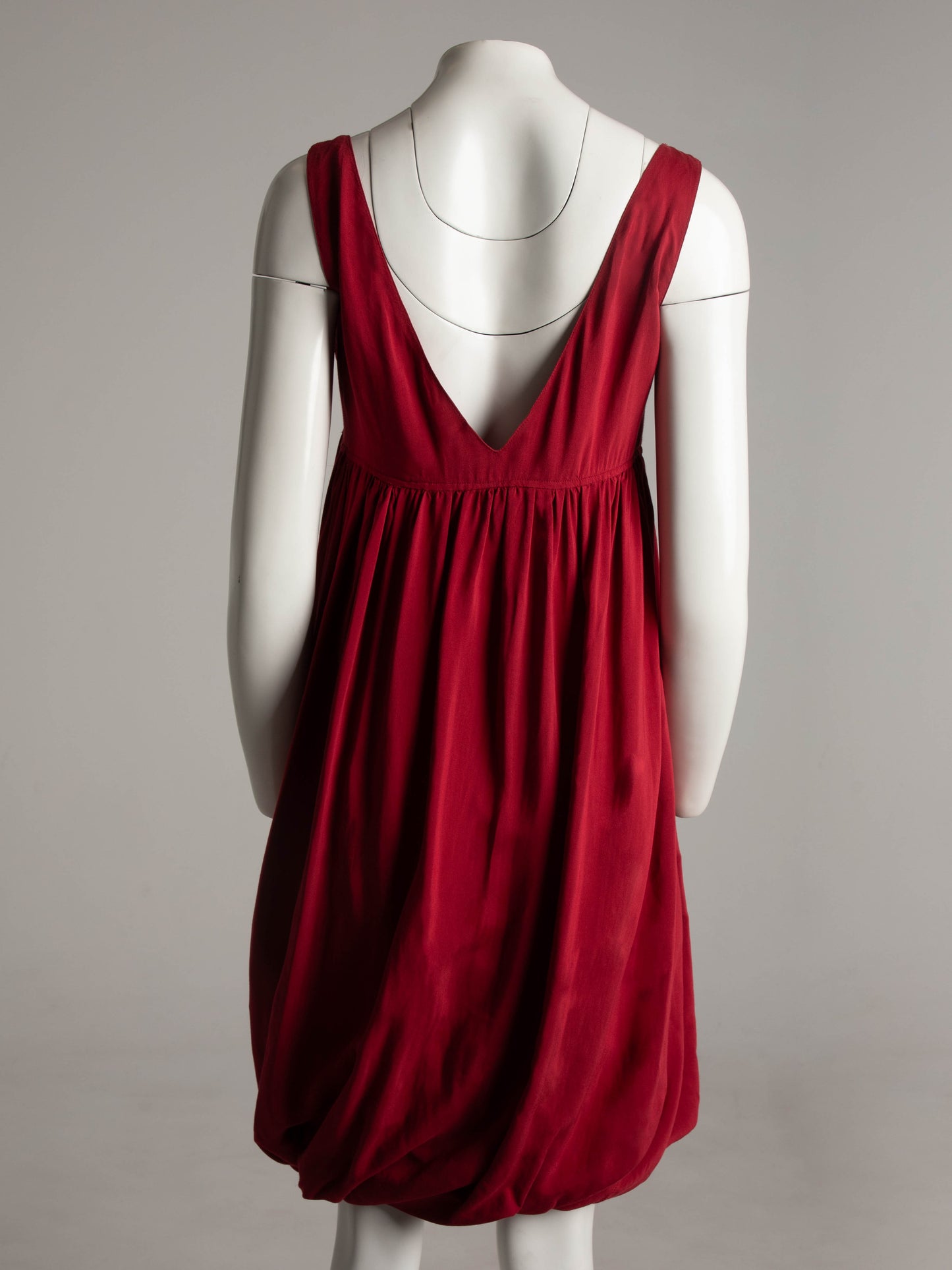 Romeo Gigli - G Gigli Burgundy Puffball Dress