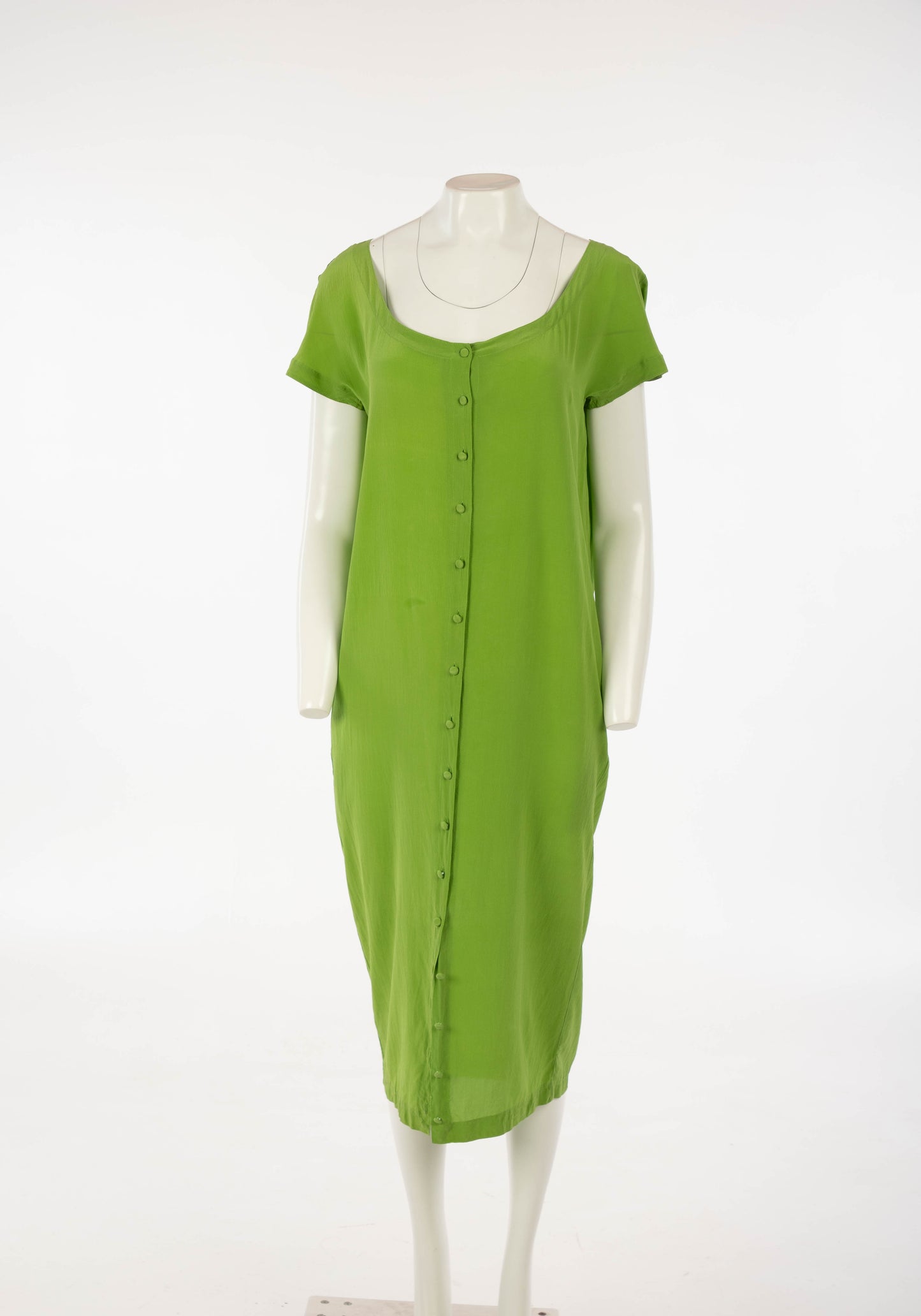 Adeline André Green Silk Dress