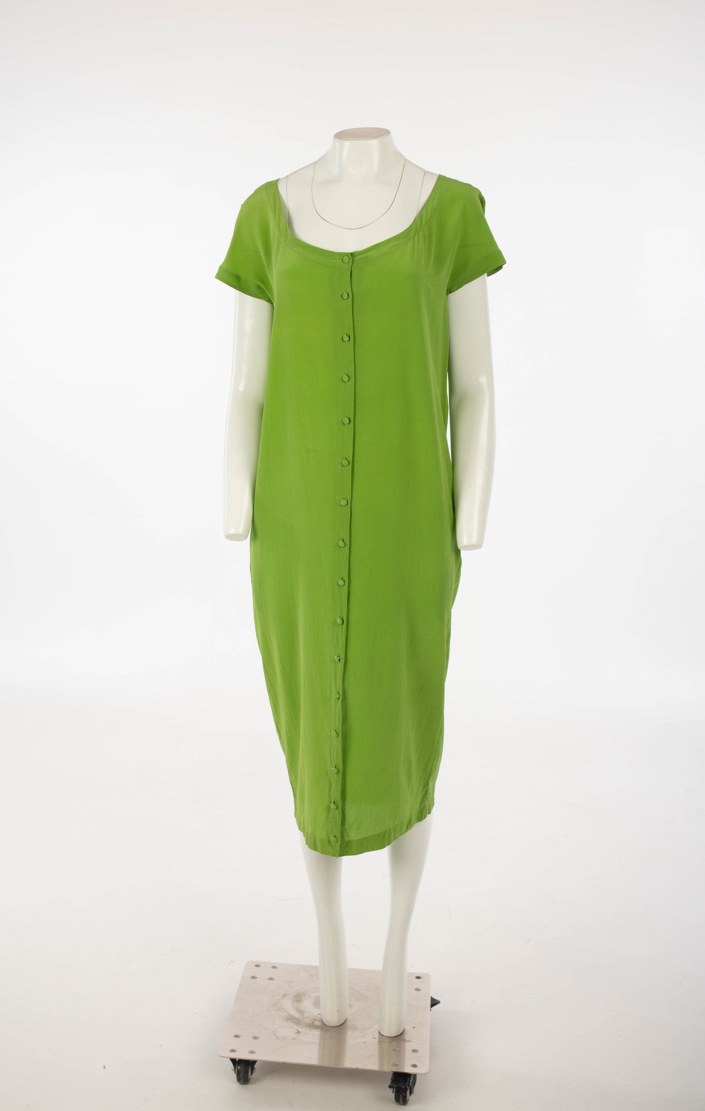 Adeline André Green Silk Dress