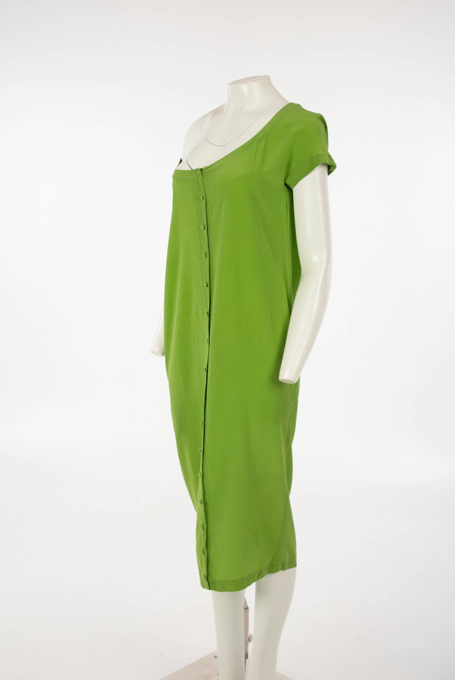 Adeline André Green Silk Dress