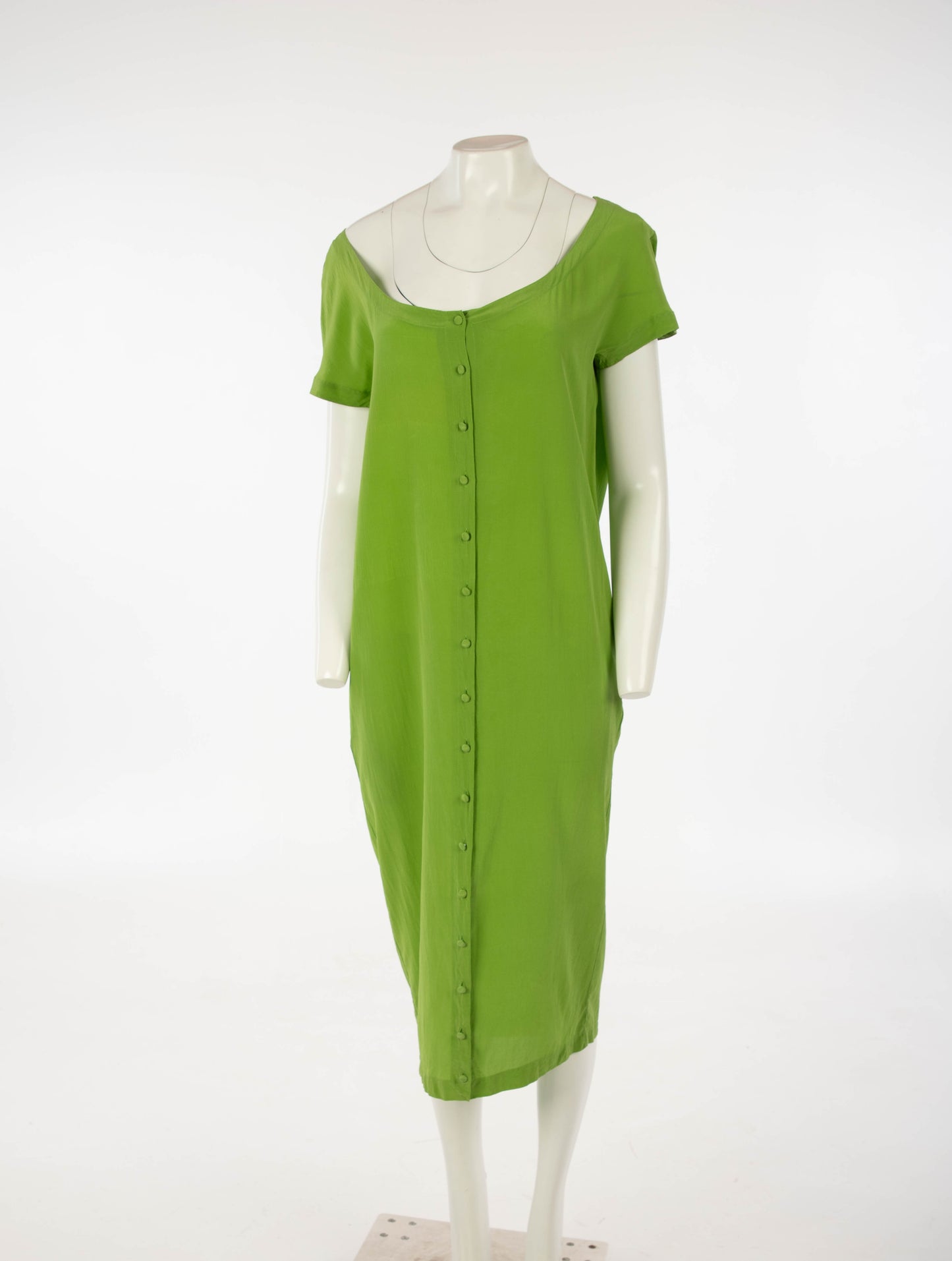 Adeline André Green Silk Dress