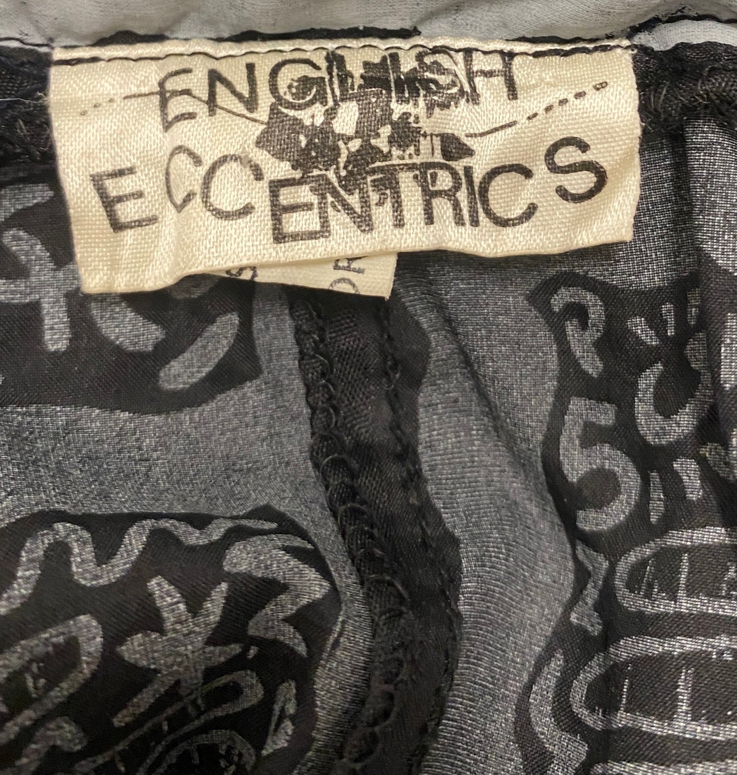 English Eccentrics A/W 1984 Hands Screenprint Silk Trousers