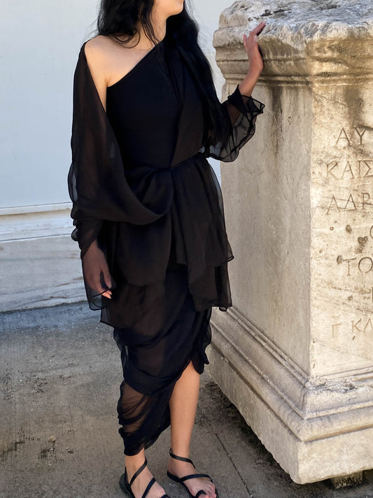 Celia Phillips Black Silk 'Acheron' Jacket