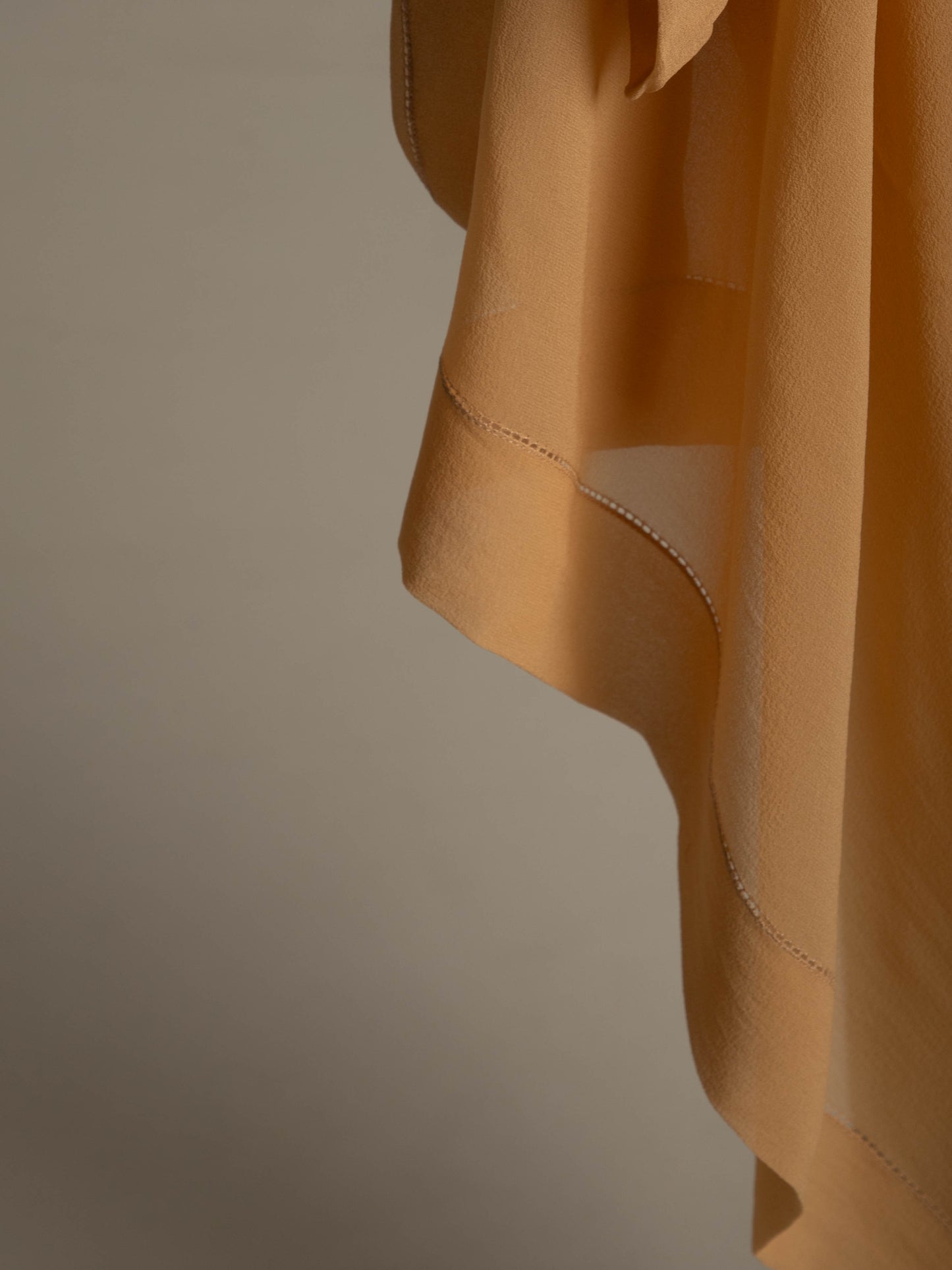 Giorgio Armani Peach Silk Georgette Shawl