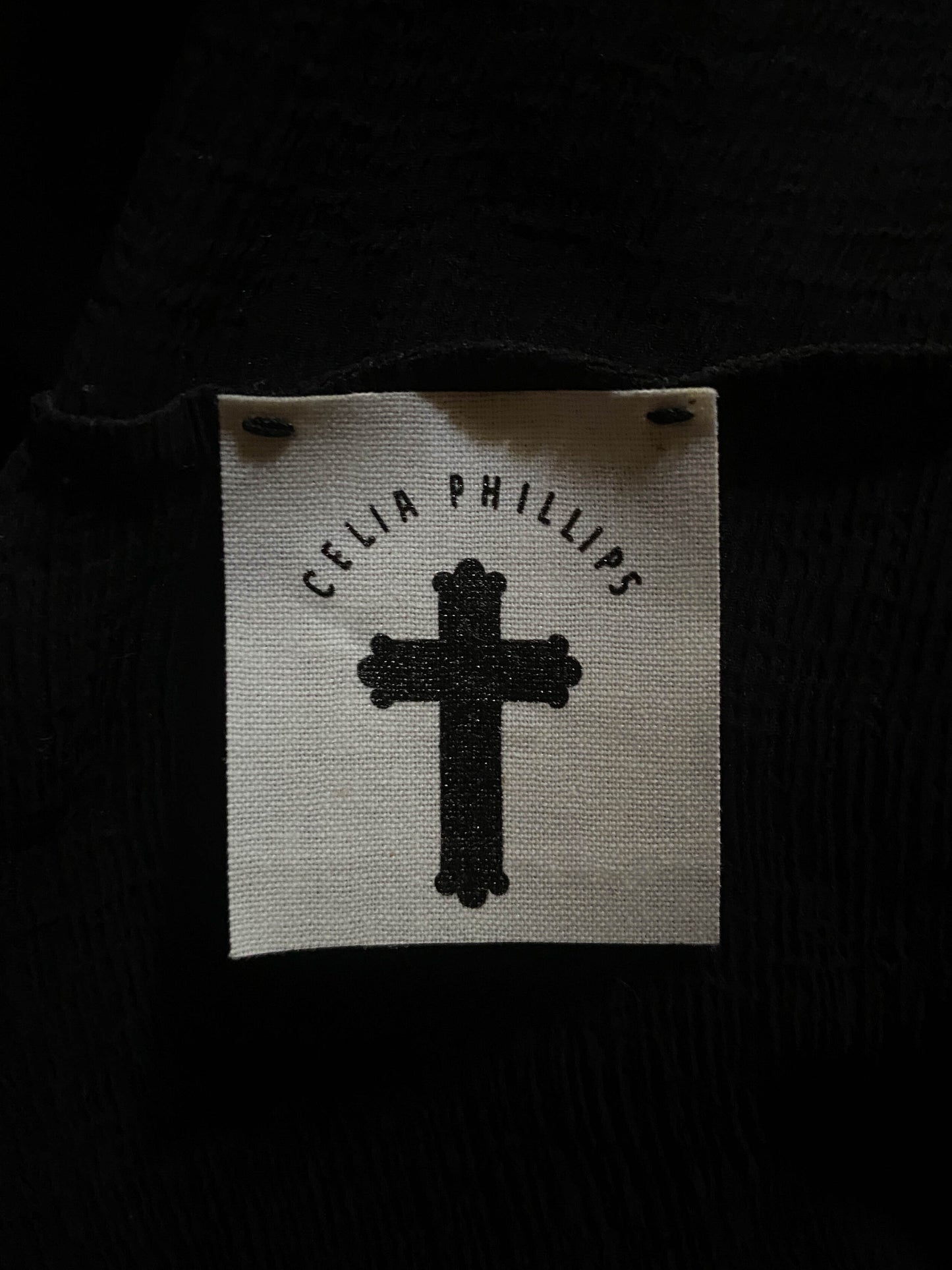 Celia Phillips Black Silk 'Persephone' Blouse