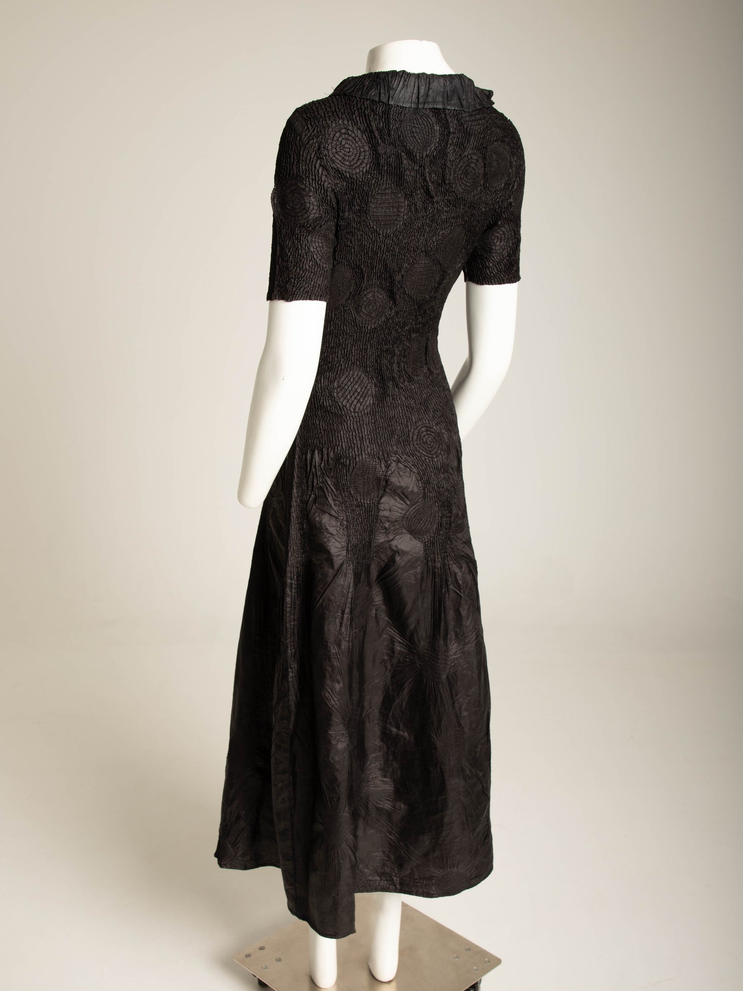Yoshiki Hishinuma Black Crimp Pleated Dress