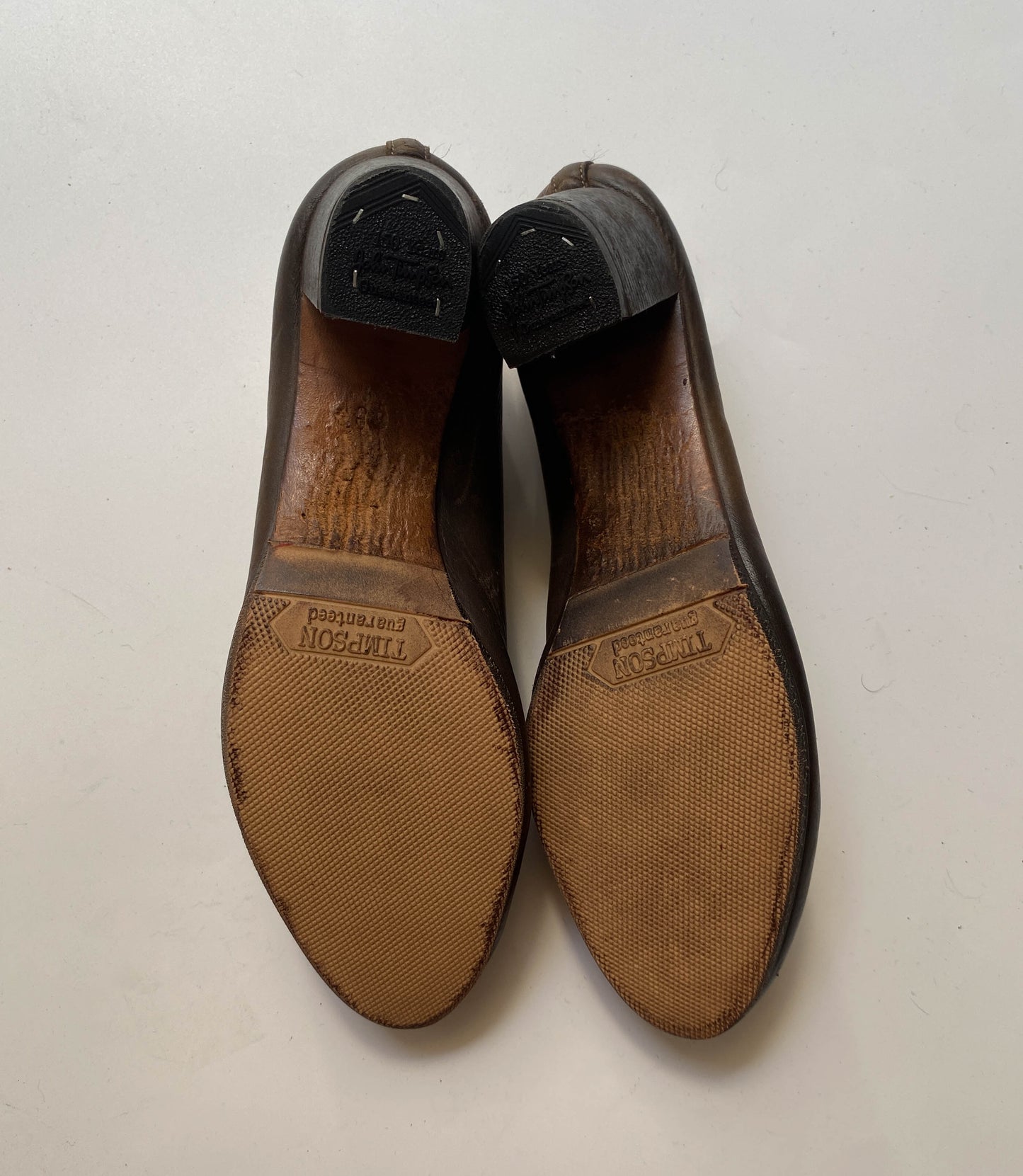 Reinhard Plank Artisanal Brown Mottled Soft Leather Shoes