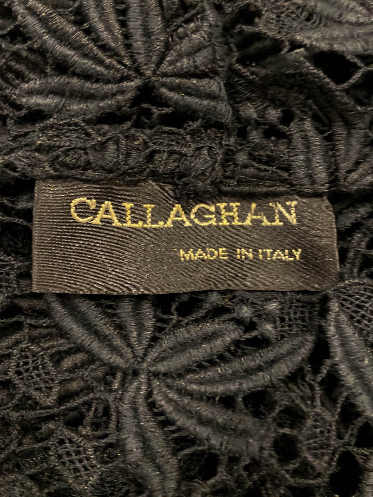 Callaghan by Romeo Gigli Black Lace Cropped Jacket