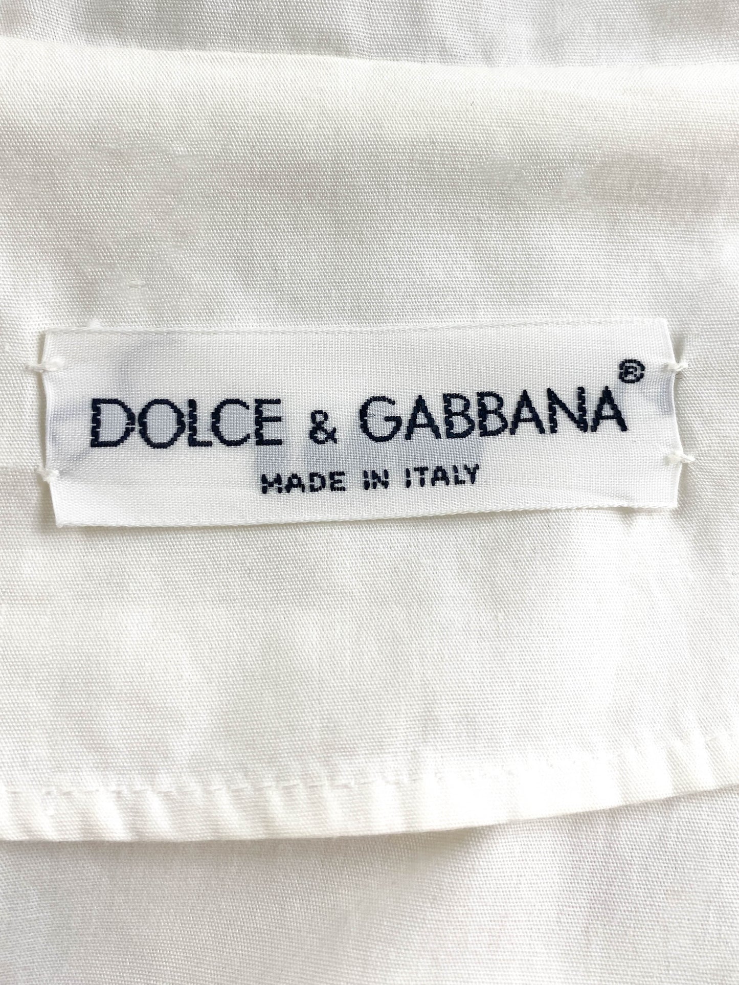 Dolce & Gabbana 1988 White Blouse with Embroidery
