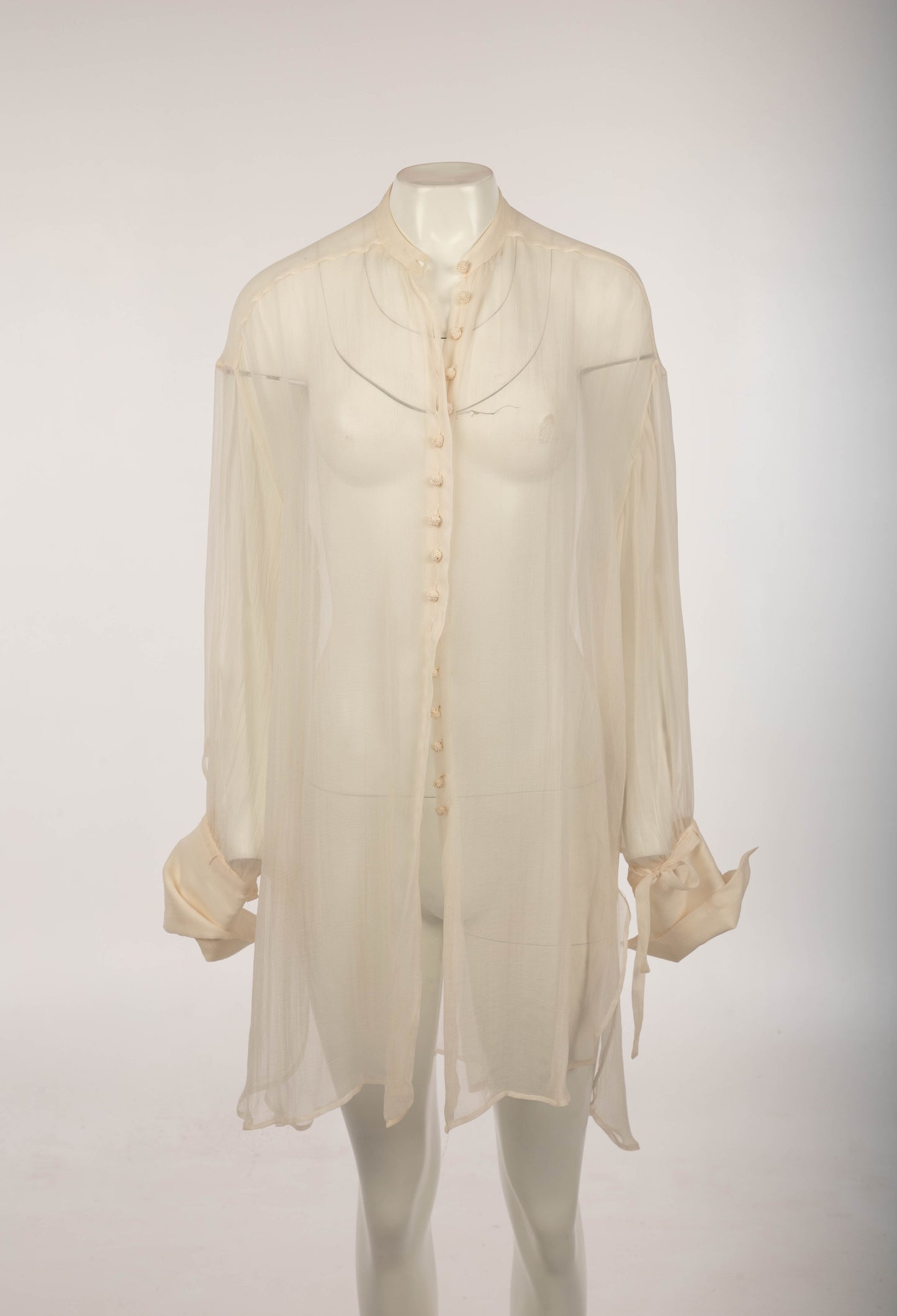 Dolce & Gabbana S/S 1994 White Silk Gossamer Blouse