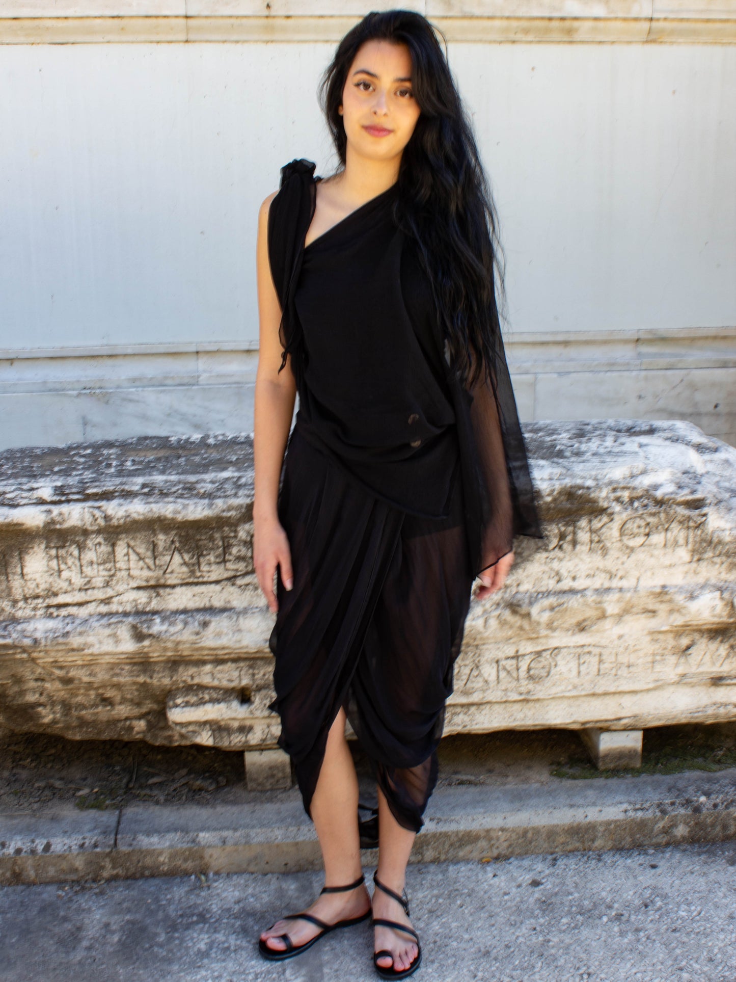 Celia Phillips Black Silk 'Persephone' Blouse