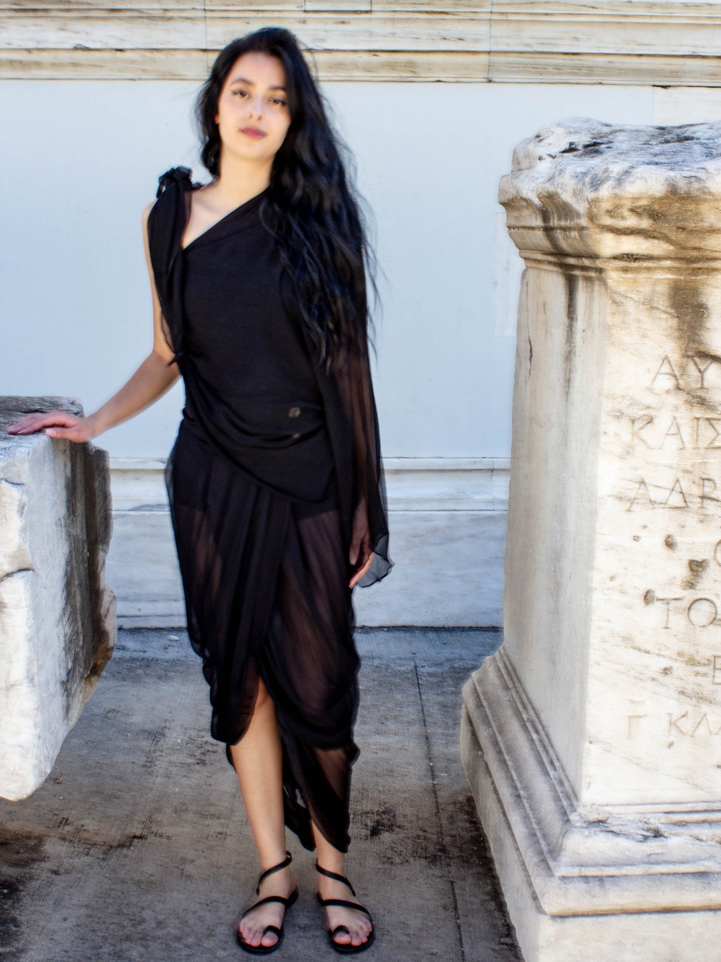 Celia Phillips Black Silk 'Persephone' Blouse