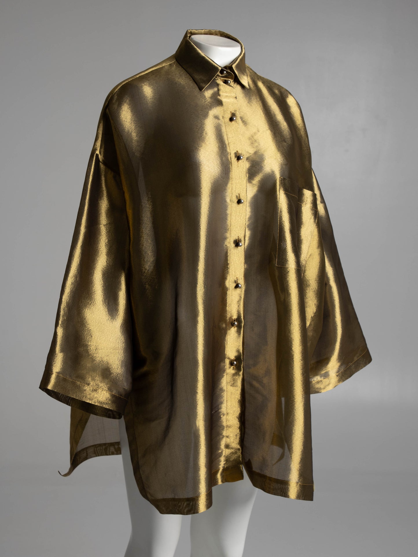 Rifat Ozbek Gold Oversize Shirt