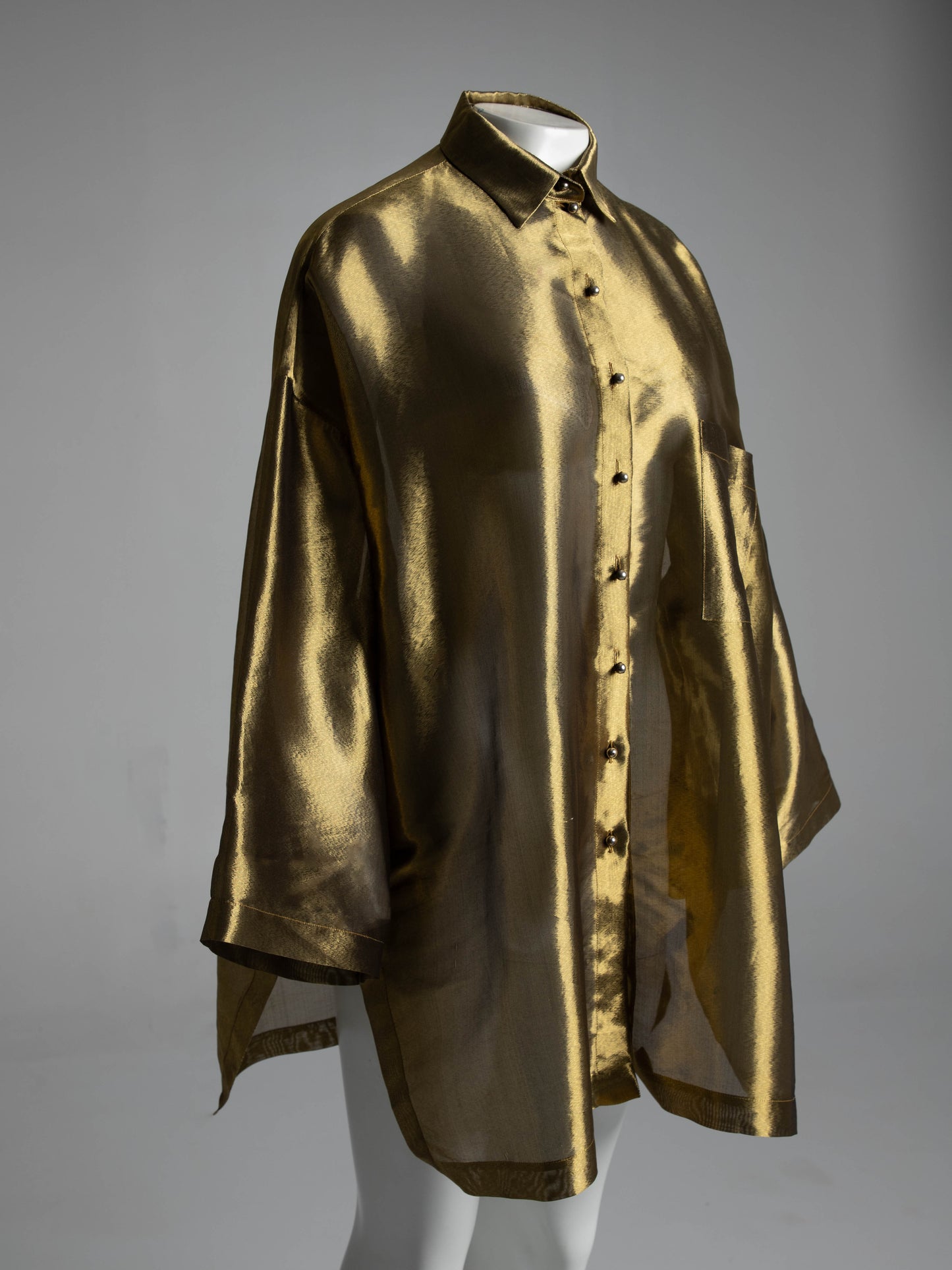 Rifat Ozbek Gold Oversize Shirt