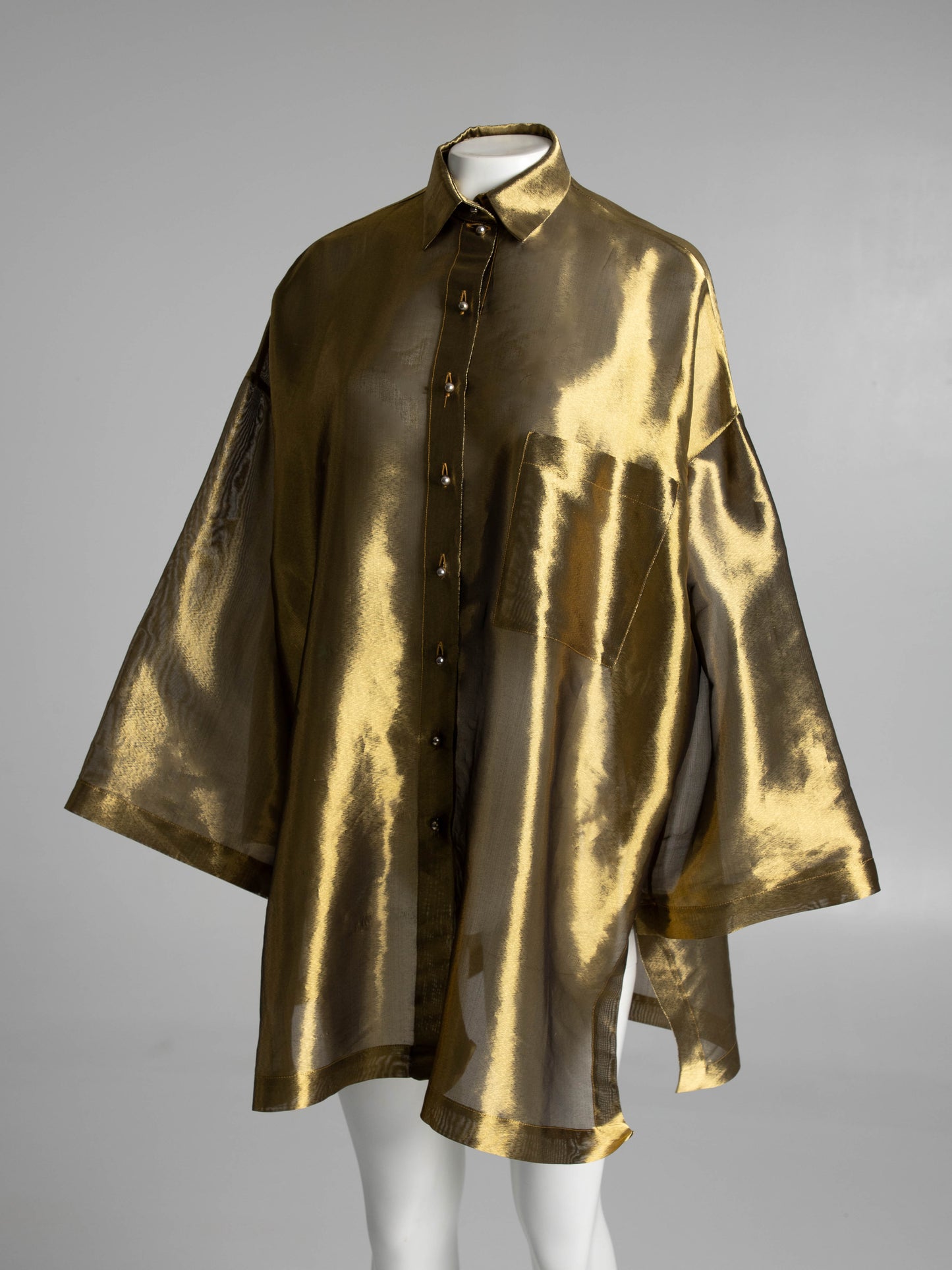 Rifat Ozbek Gold Oversize Shirt