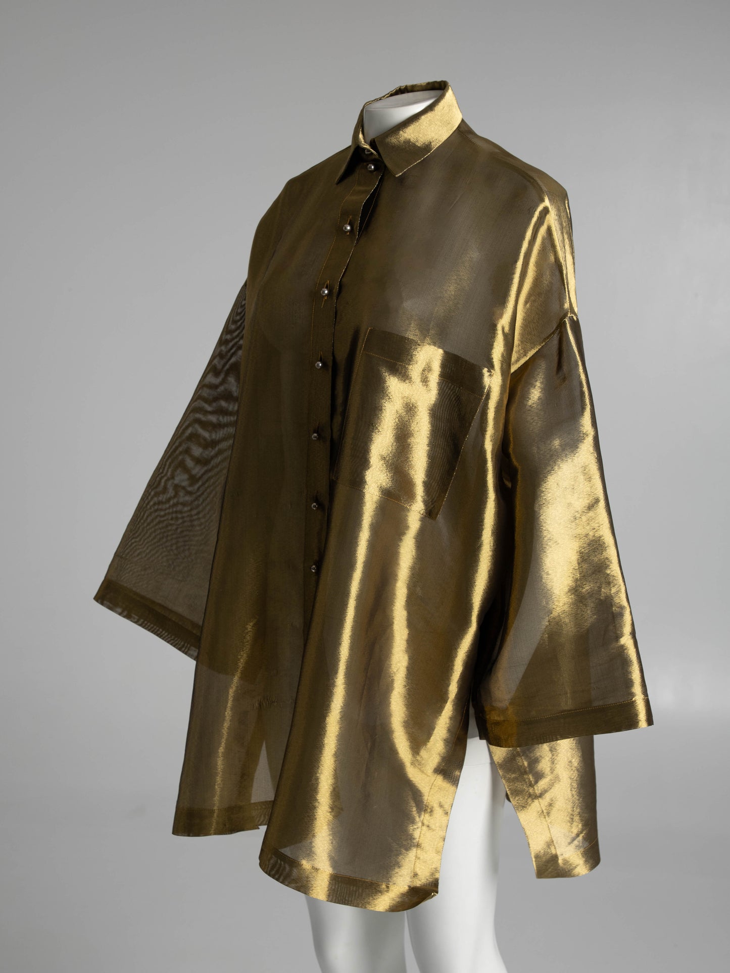 Rifat Ozbek Gold Oversize Shirt