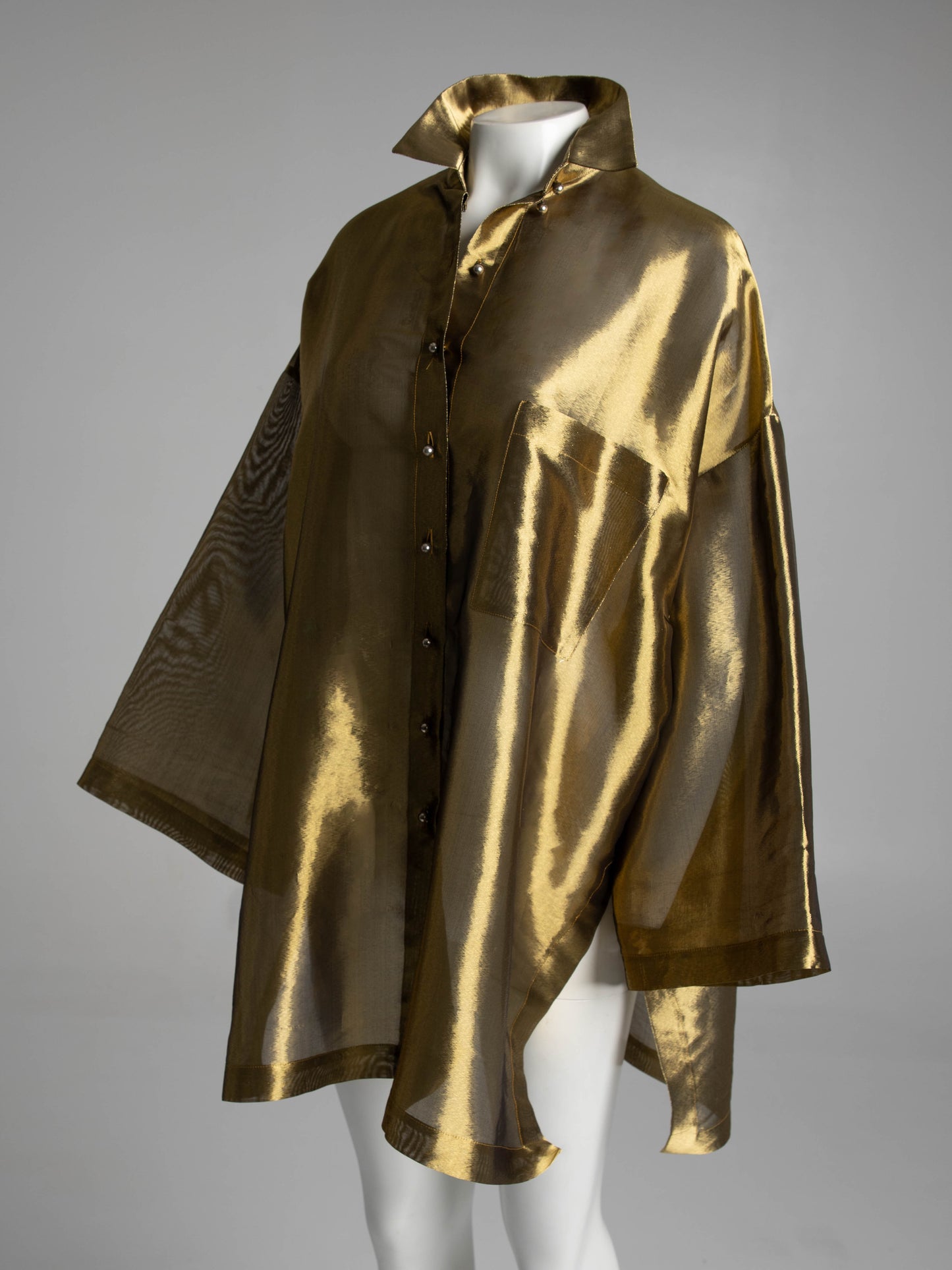 Rifat Ozbek Gold Oversize Shirt