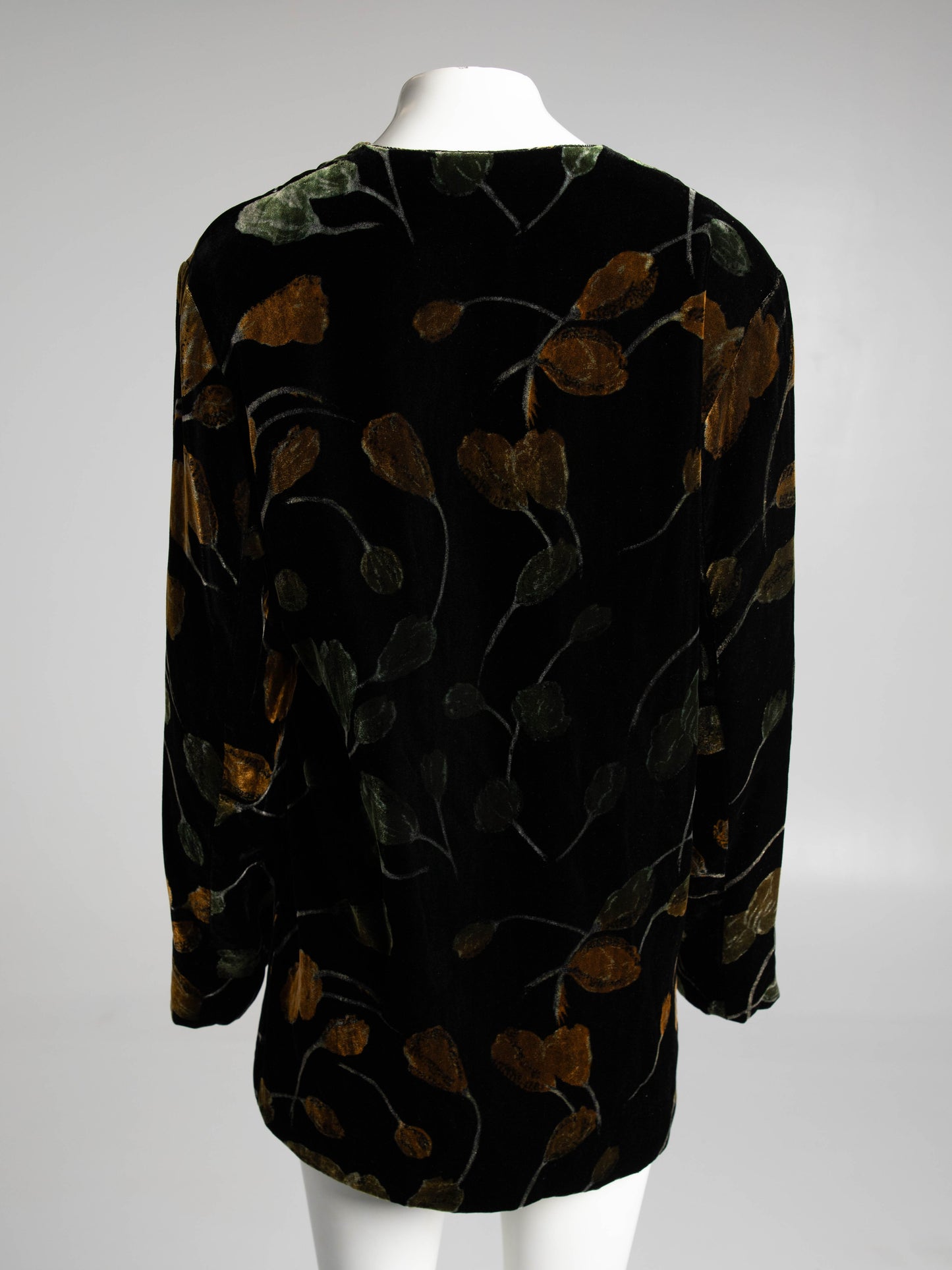 Georgina Von Etzdorf  Art to Wear Velvet Silk Screen Print Jacket