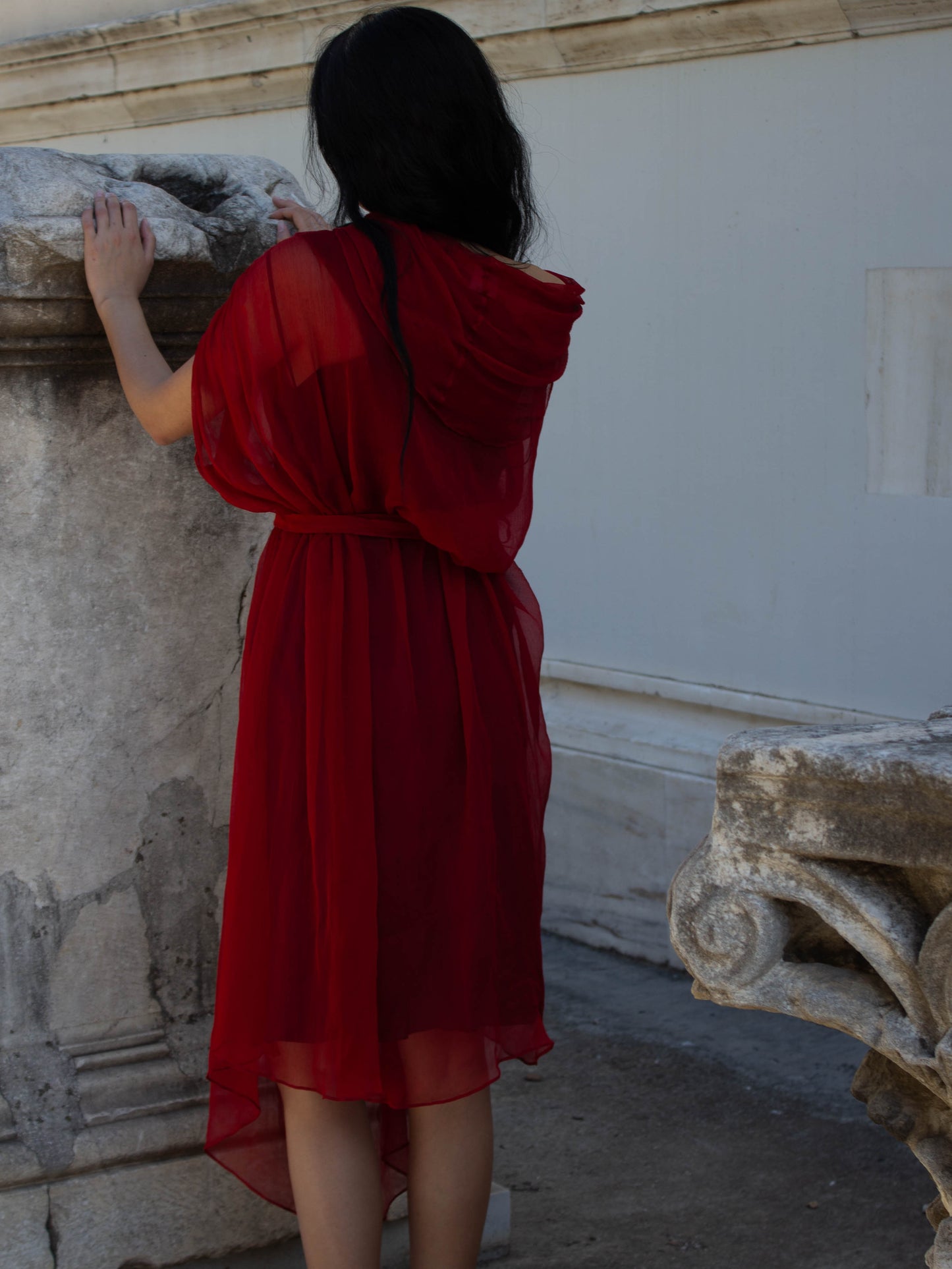 Celia Phillips Red Silk 'Atropos' Dress