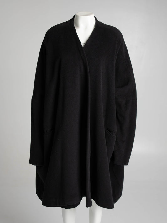 Dolce & Gabbana A/W 1990 Oversize Layered Black Wool Coat