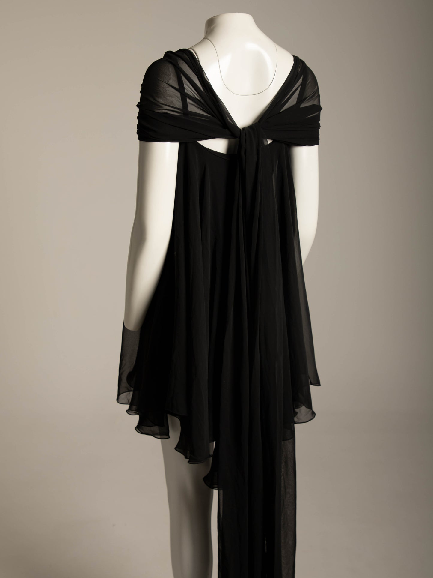 Dolce & Gabbana S/S 1991 Black Dress with Scarves