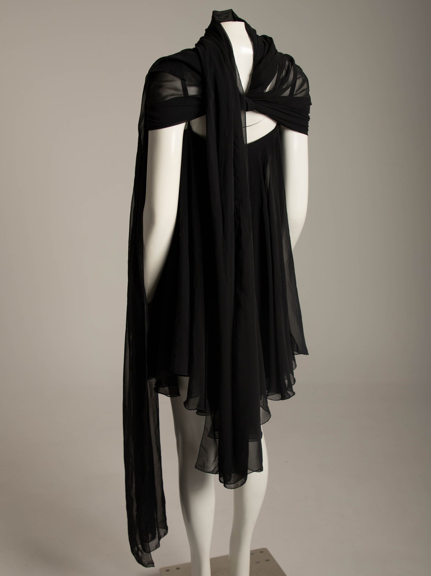 Dolce & Gabbana S/S 1991 Black Dress with Scarves